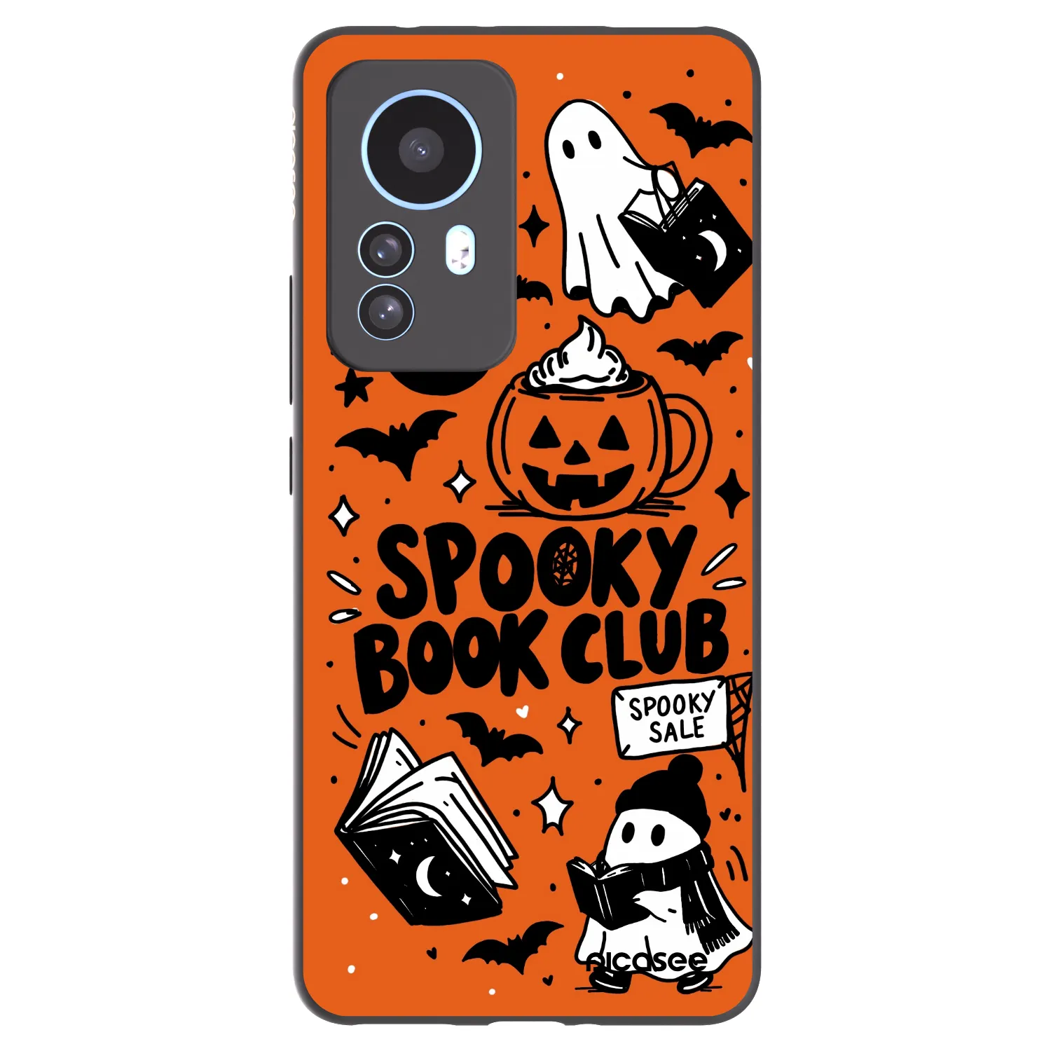 Picasee Μαύρη θήκη σιλικόνης για Xiaomi 12T - Spooky book club