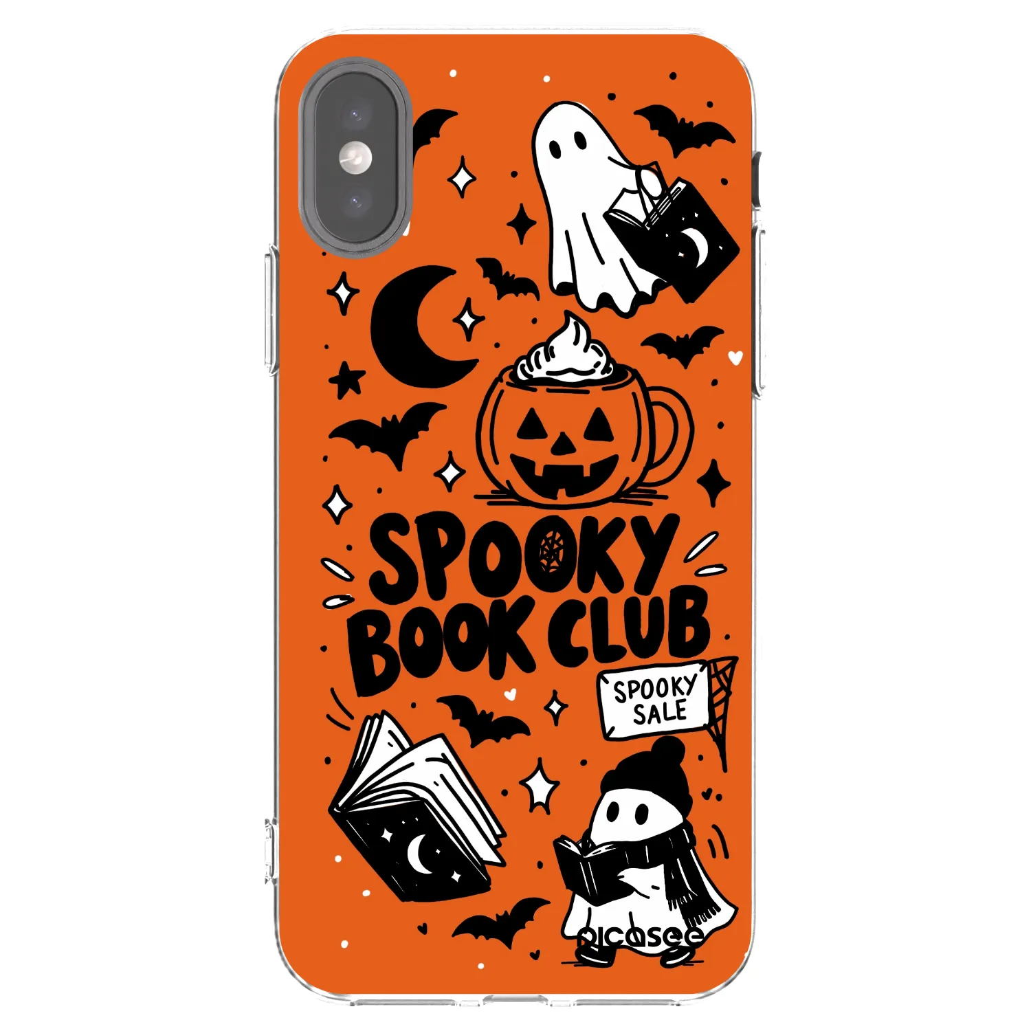 Picasee διαφανής θήκη σιλικόνης Apple iPhone X/XS - Spooky book club