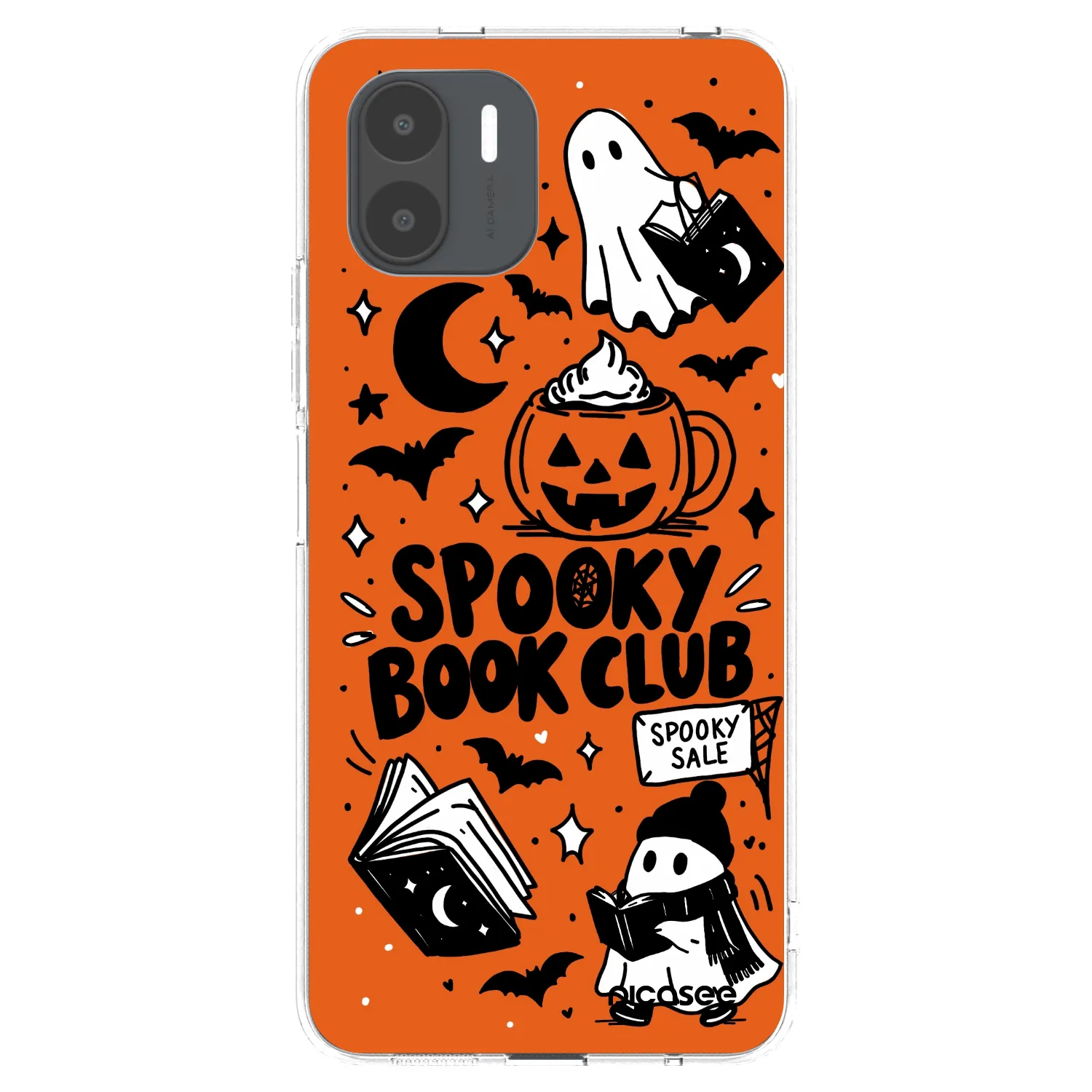 Picasee διαφανής θήκη σιλικόνης Xiaomi Redmi A1 - Spooky book club