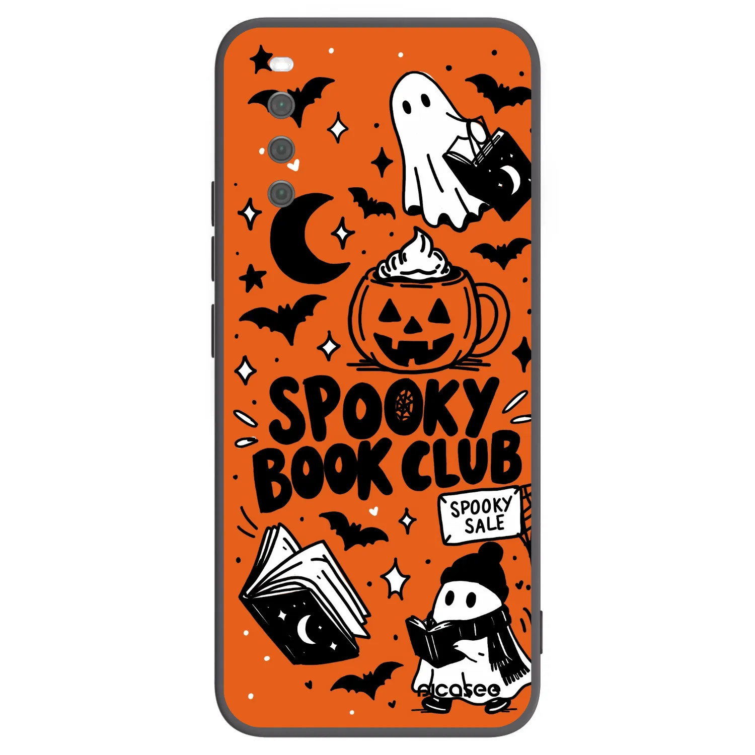 Picasee Μαύρη θήκη σιλικόνης για Sony Xperia 10 III - Spooky book club