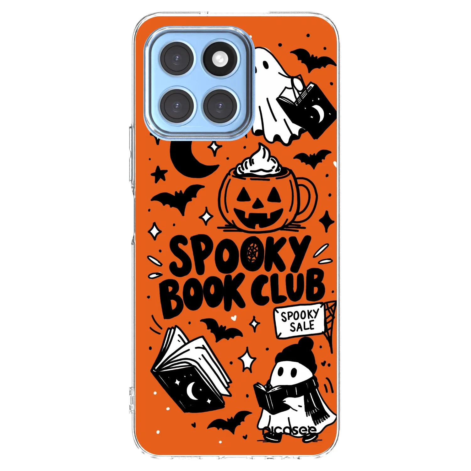 Picasee διαφανής θήκη σιλικόνης Honor X6 - Spooky book club