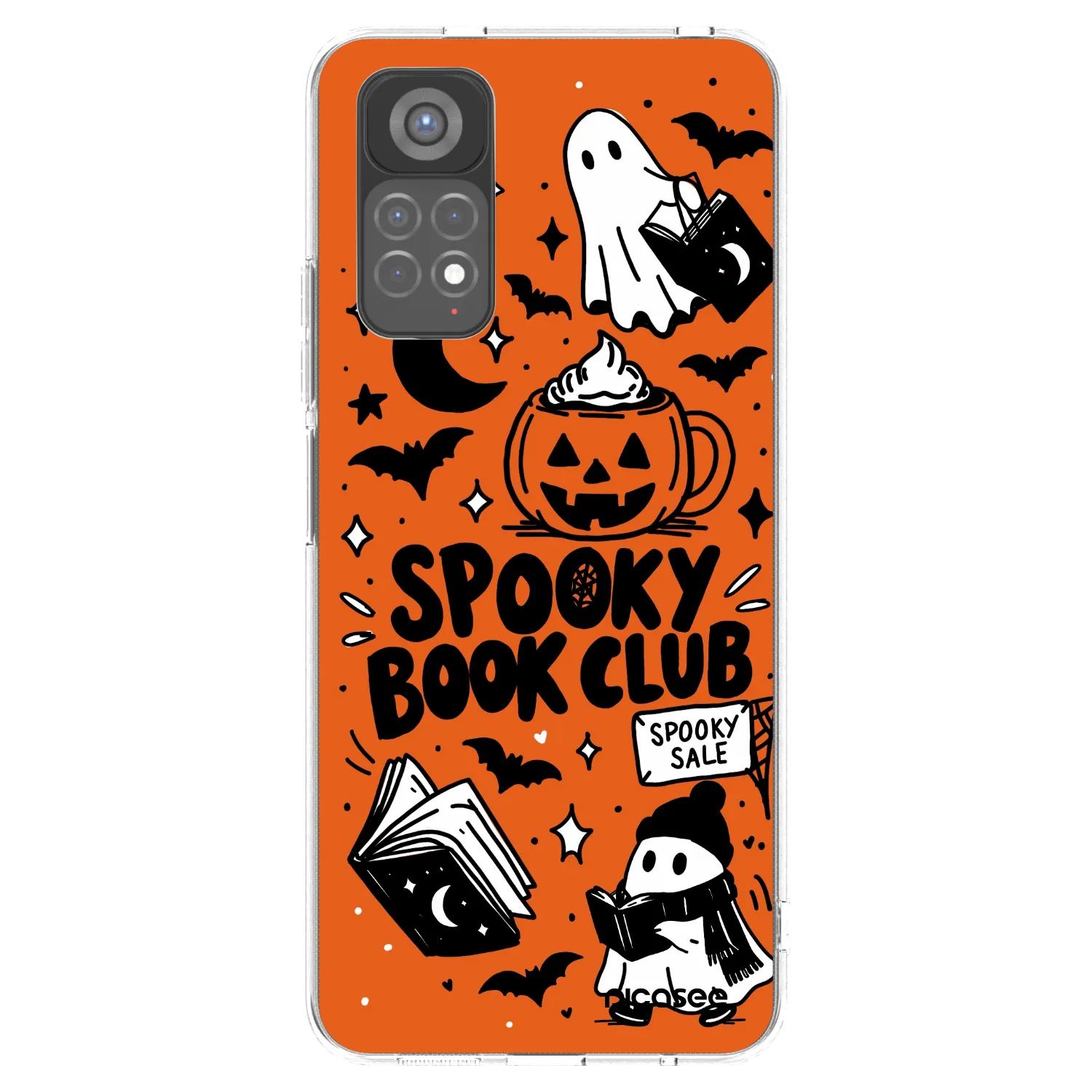 Picasee διαφανής θήκη σιλικόνης Xiaomi Redmi Note 11S 5G - Spooky book club