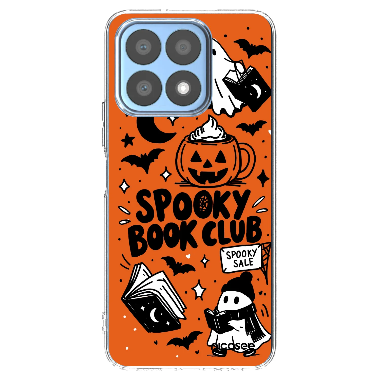 Picasee διαφανής θήκη σιλικόνης Honor X8a - Spooky book club
