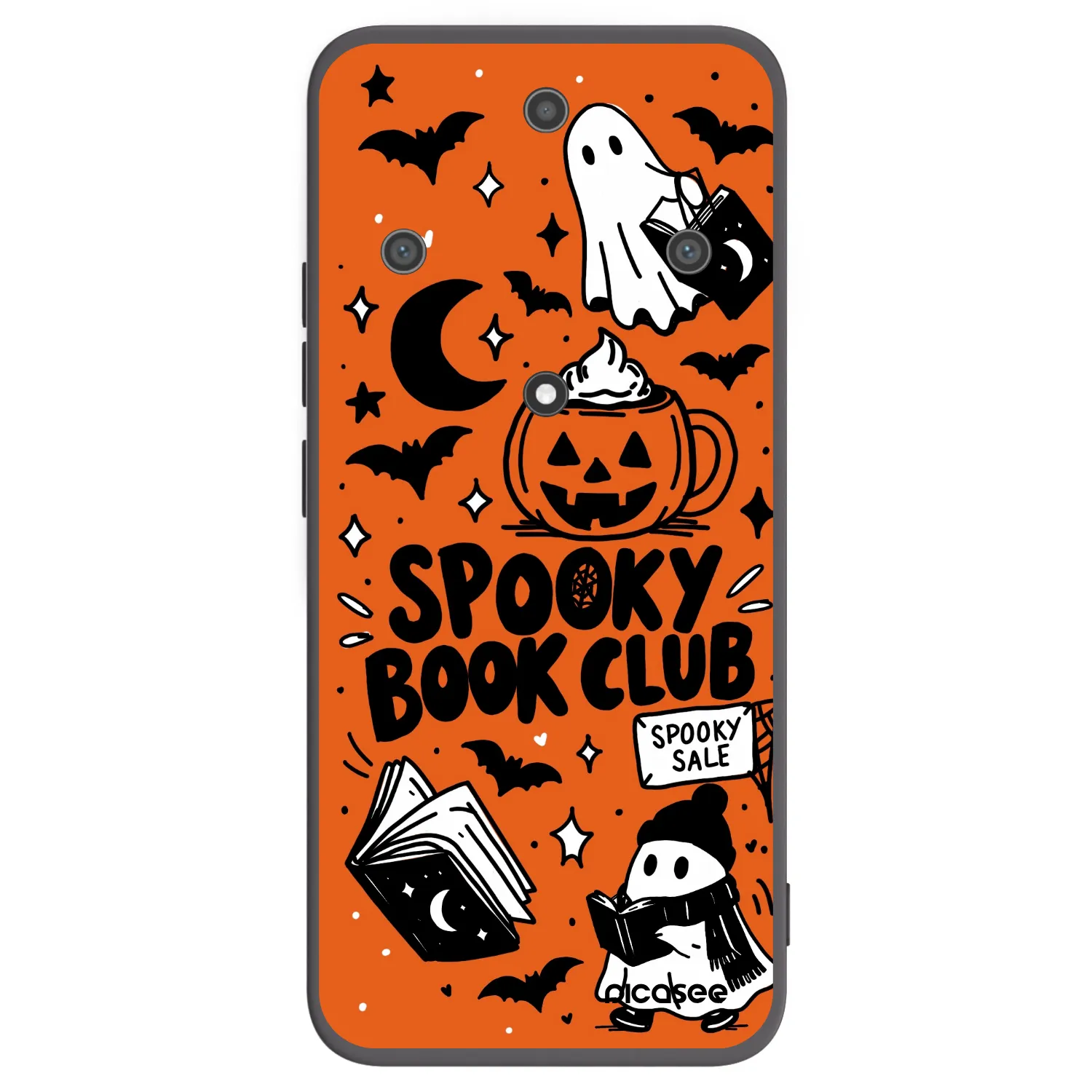 Picasee Μαύρη θήκη σιλικόνης για Honor Magic5 Lite 5G - Spooky book club