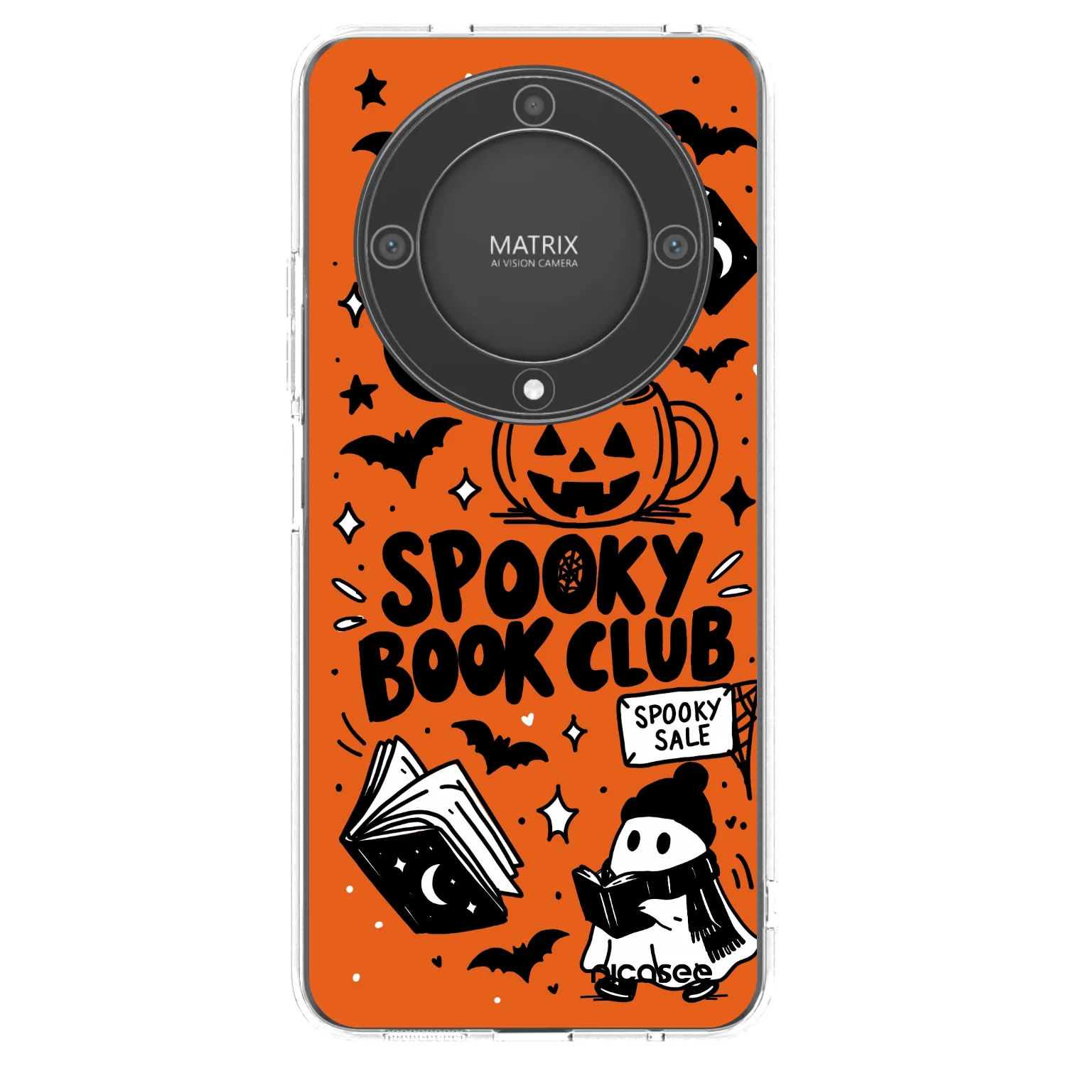 Picasee διαφανής θήκη σιλικόνης Honor Magic5 Lite 5G - Spooky book club