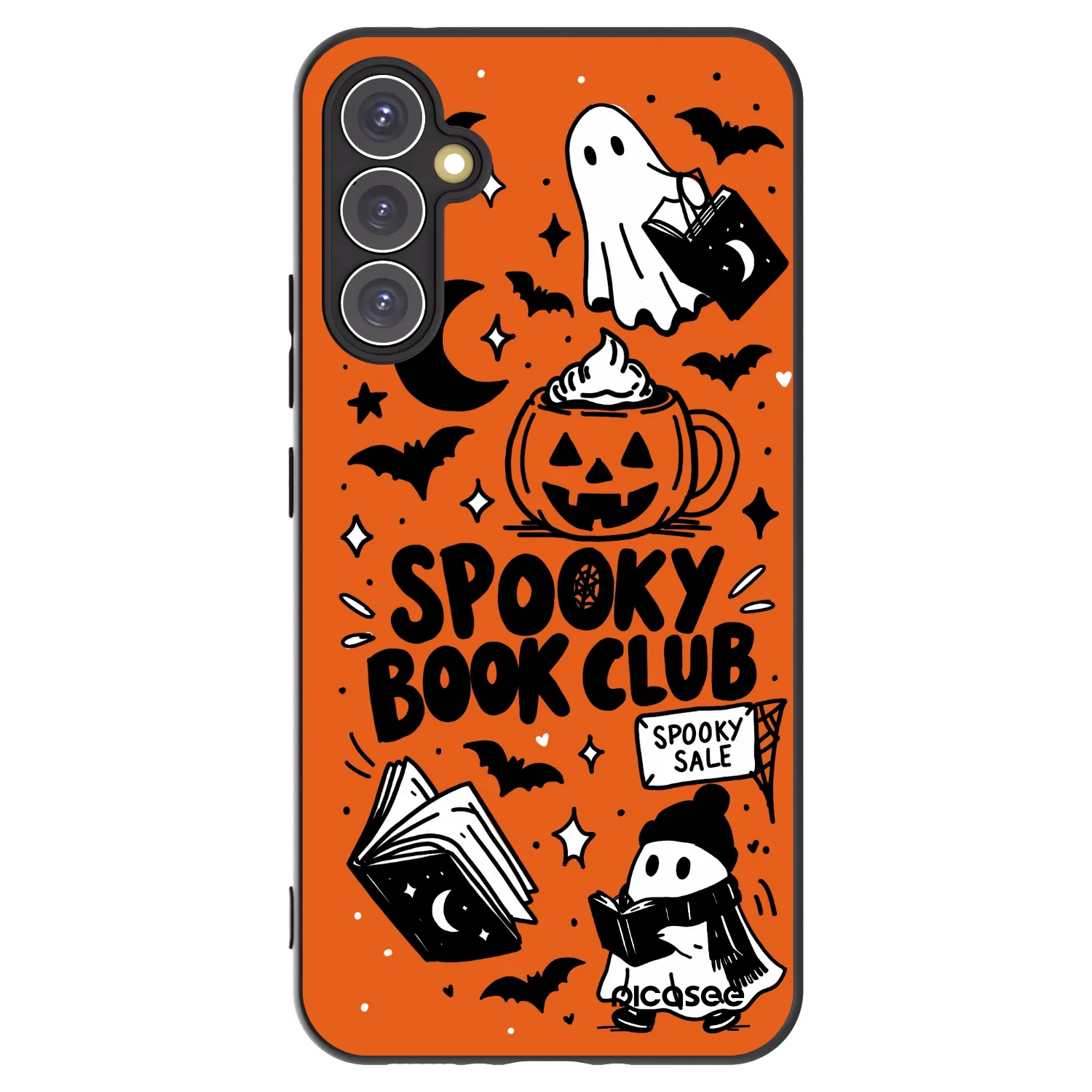 Picasee Μαύρη θήκη σιλικόνης για Samsung Galaxy A34 5G A346B - Spooky book club