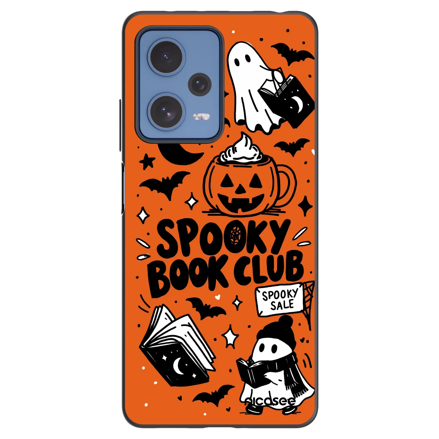 Picasee Μαύρη θήκη σιλικόνης για Xiaomi Redmi Note 12 Pro 5G - Spooky book club