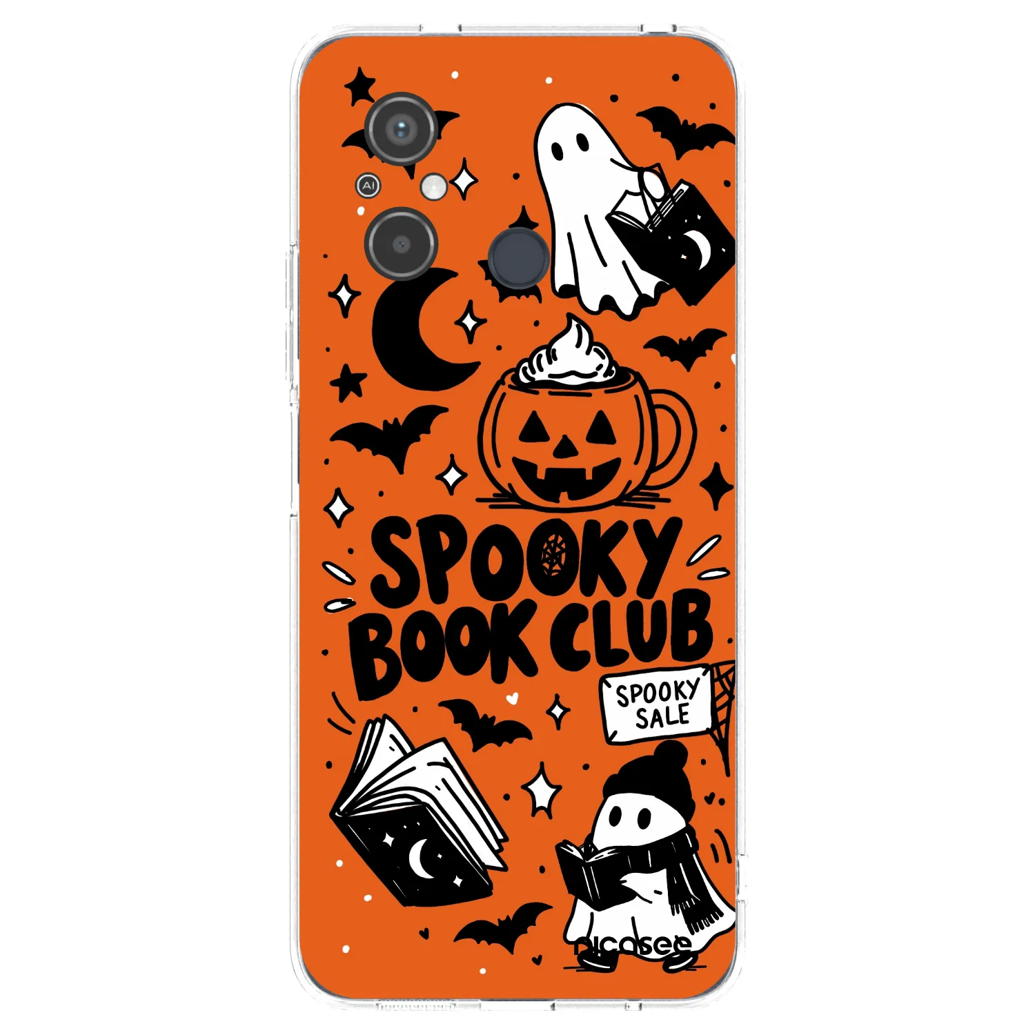 Picasee διαφανής θήκη σιλικόνης Xiaomi Redmi 12C - Spooky book club