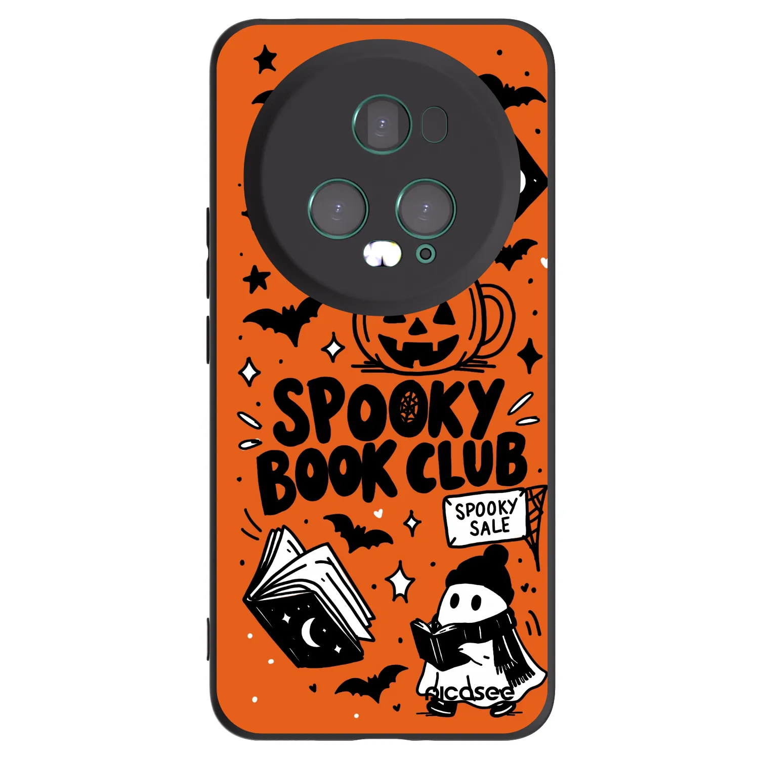 Picasee Μαύρη θήκη σιλικόνης για Honor Magic5 Pro - Spooky book club