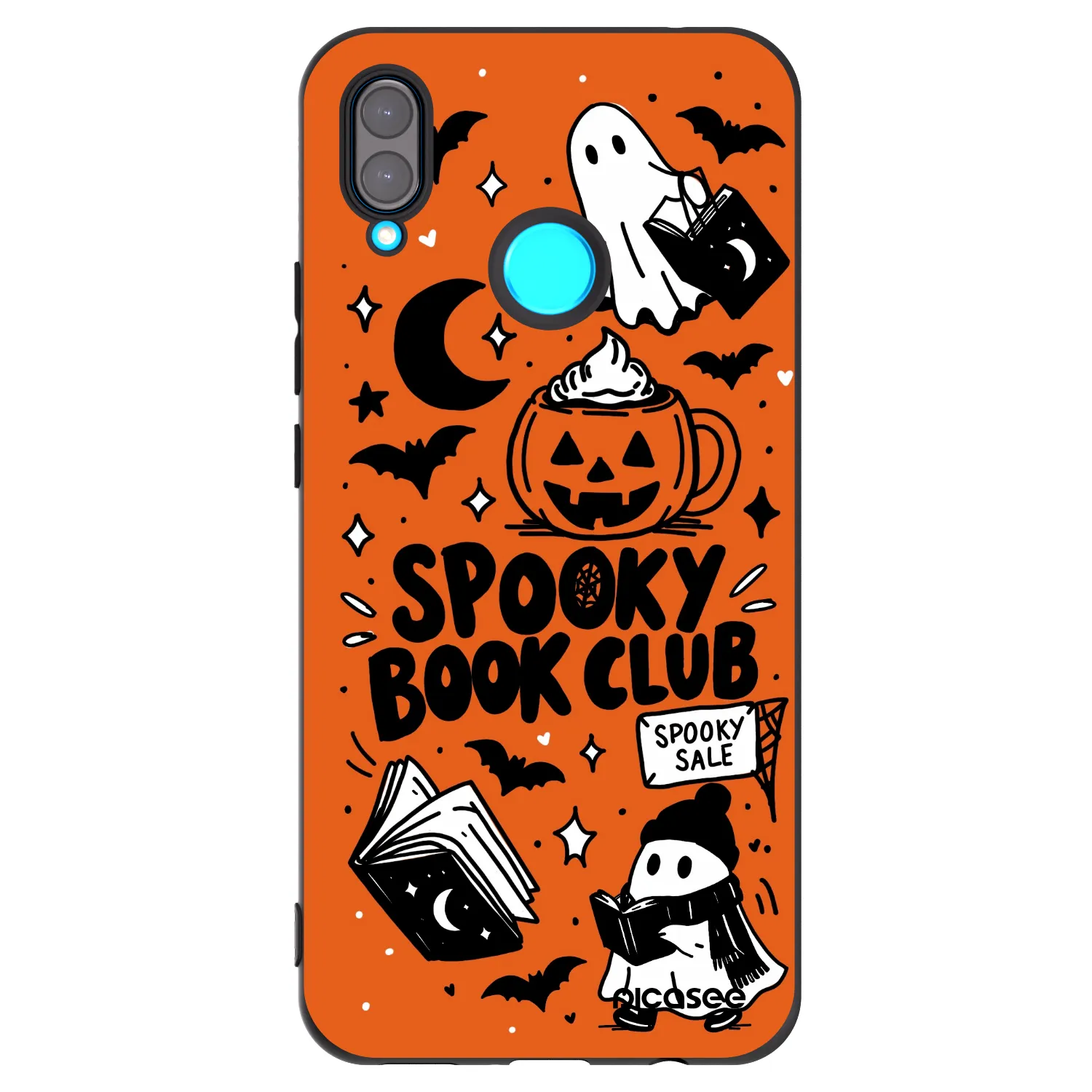 Picasee Μαύρη θήκη σιλικόνης για Huawei Nova 3 - Spooky book club