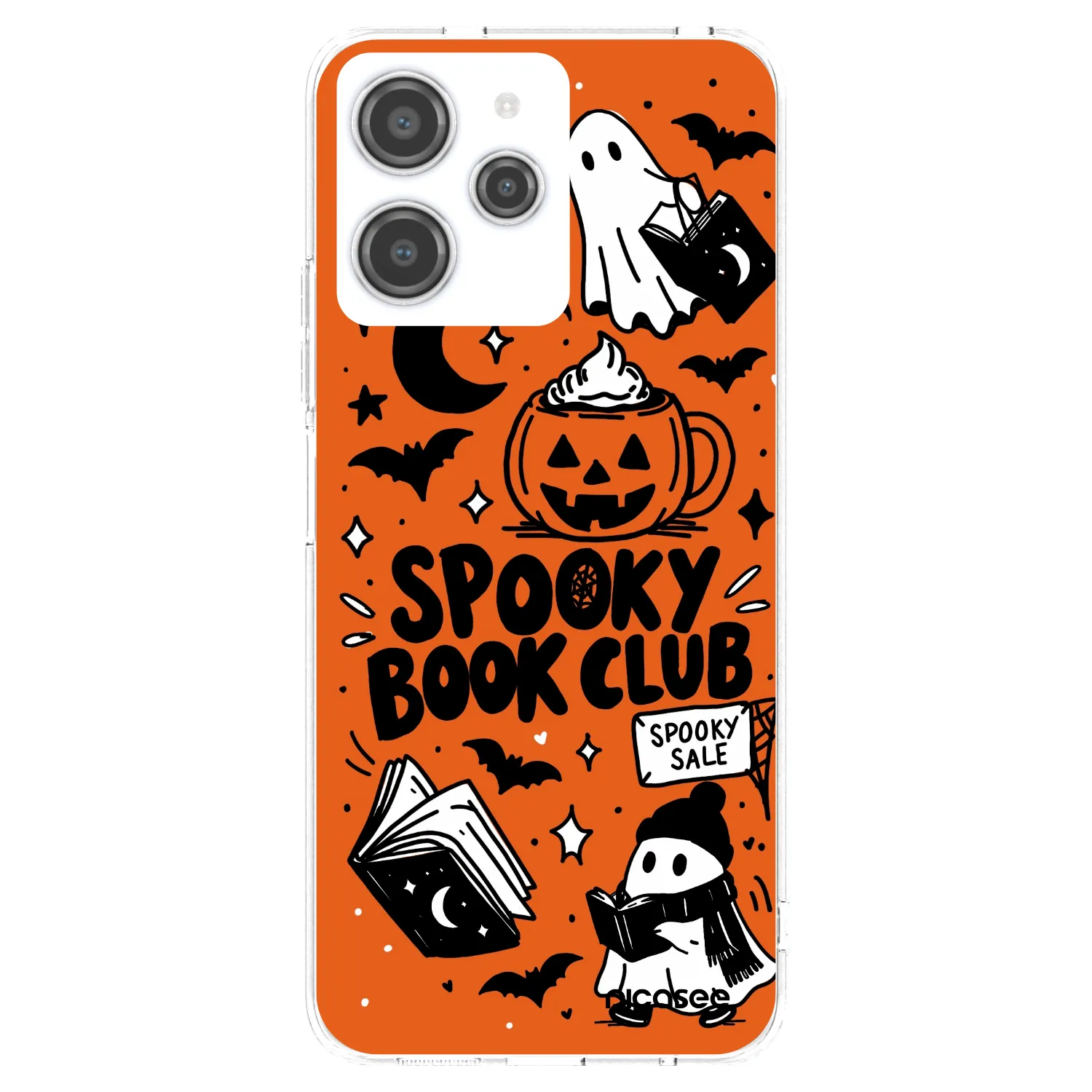 Picasee διαφανής θήκη σιλικόνης Xiaomi Redmi 12 4G - Spooky book club