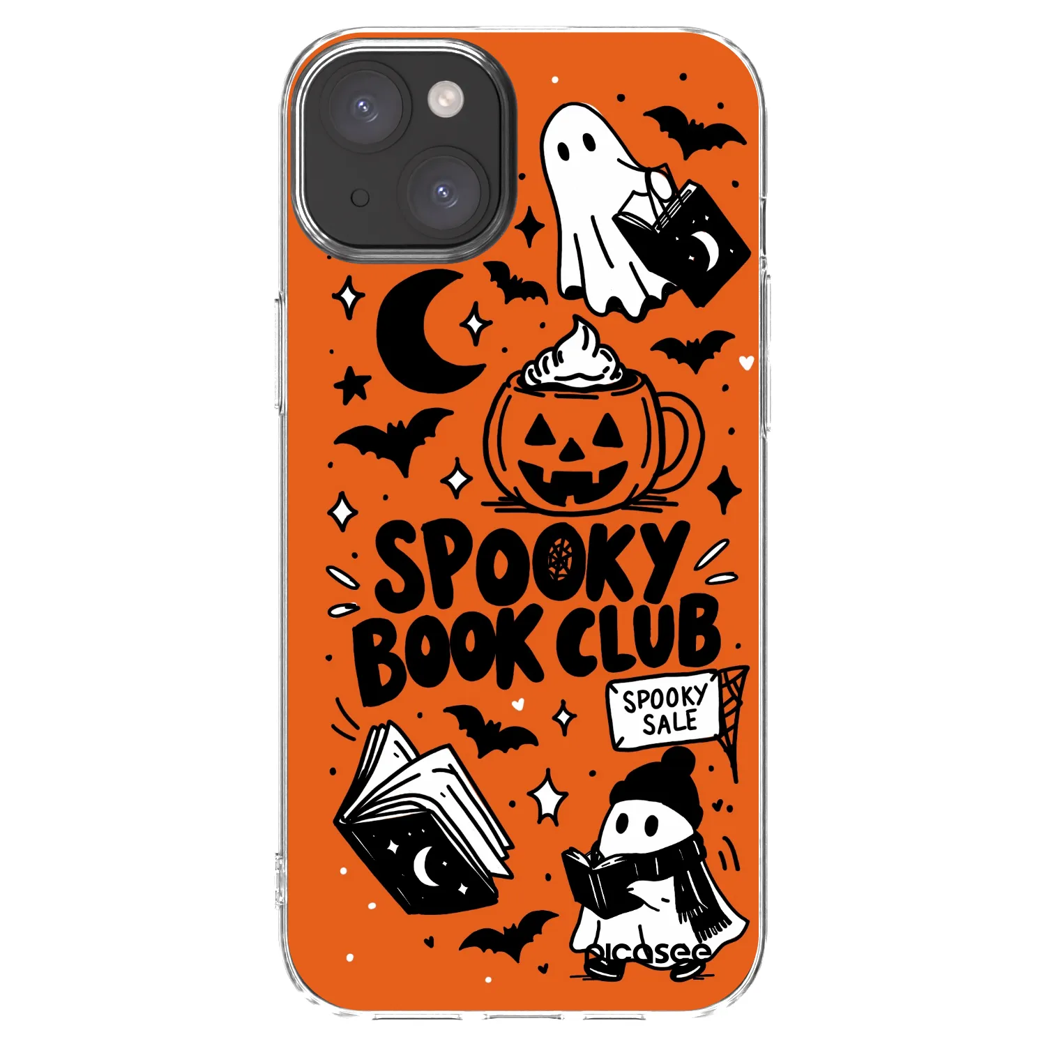Picasee διαφανής θήκη σιλικόνης Apple iPhone 15 Plus - Spooky book club