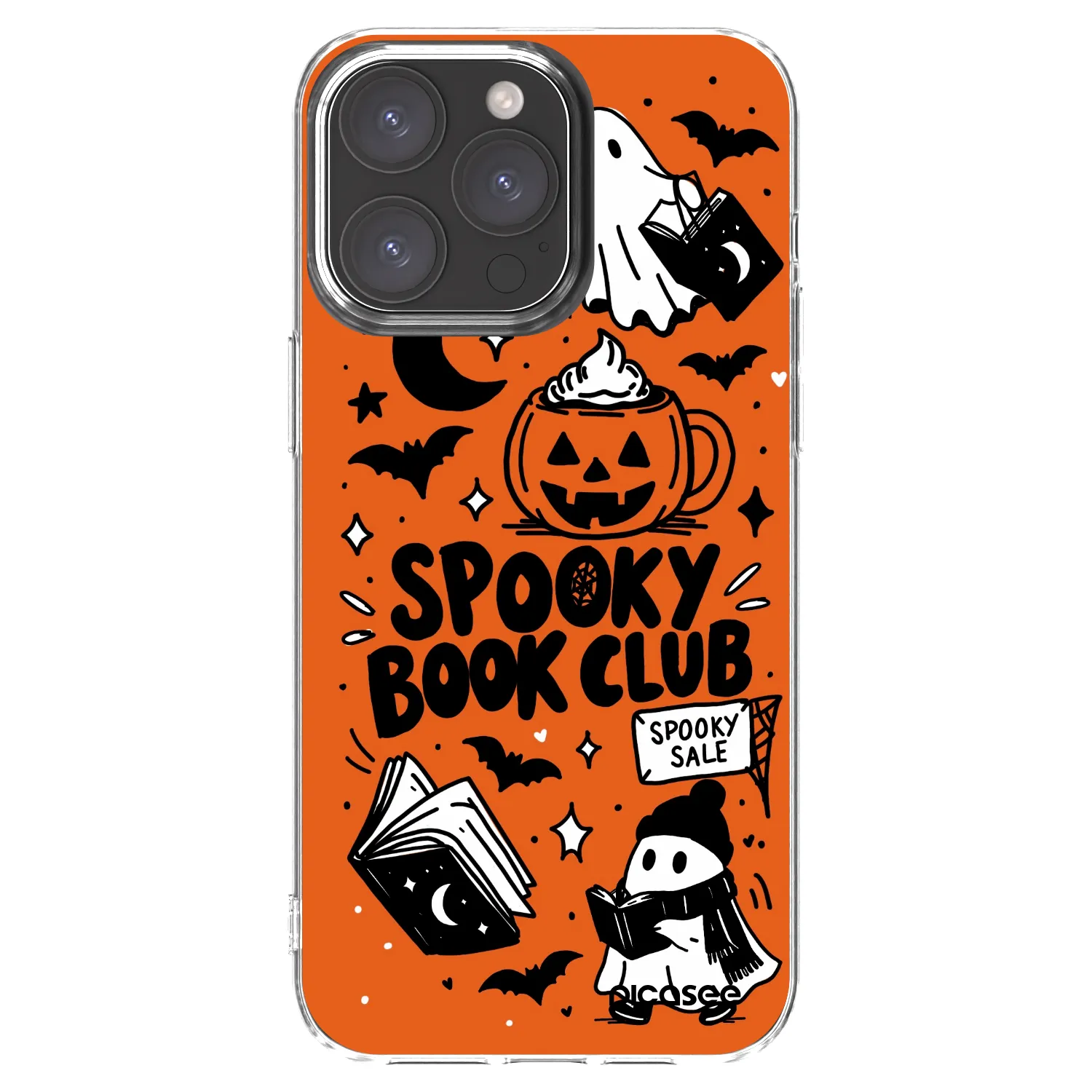 Picasee διαφανής θήκη σιλικόνης Apple iPhone 15 Pro Max - Spooky book club