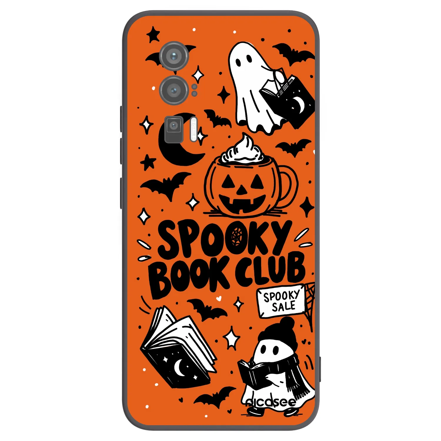 Picasee Μαύρη θήκη σιλικόνης για Xiaomi Poco F5 Pro 5G - Spooky book club