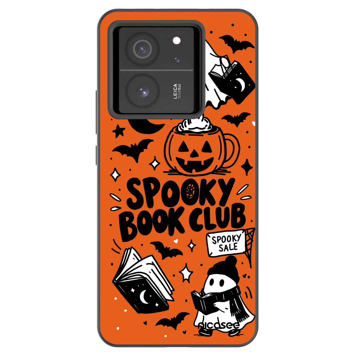 Picasee Μαύρη θήκη σιλικόνης για Xiaomi 13T - Spooky book club
