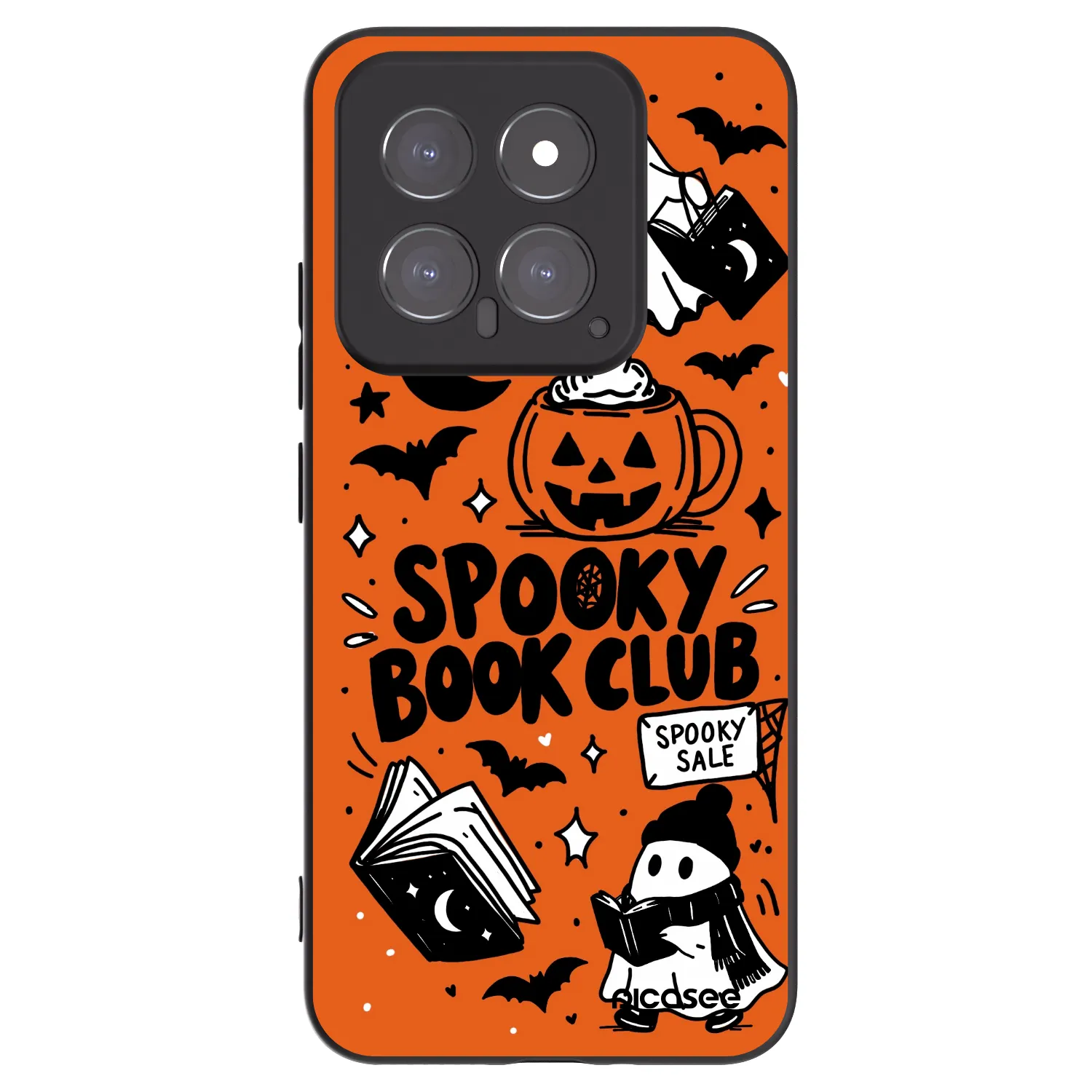 Picasee Μαύρη θήκη σιλικόνης για Xiaomi 14 - Spooky book club