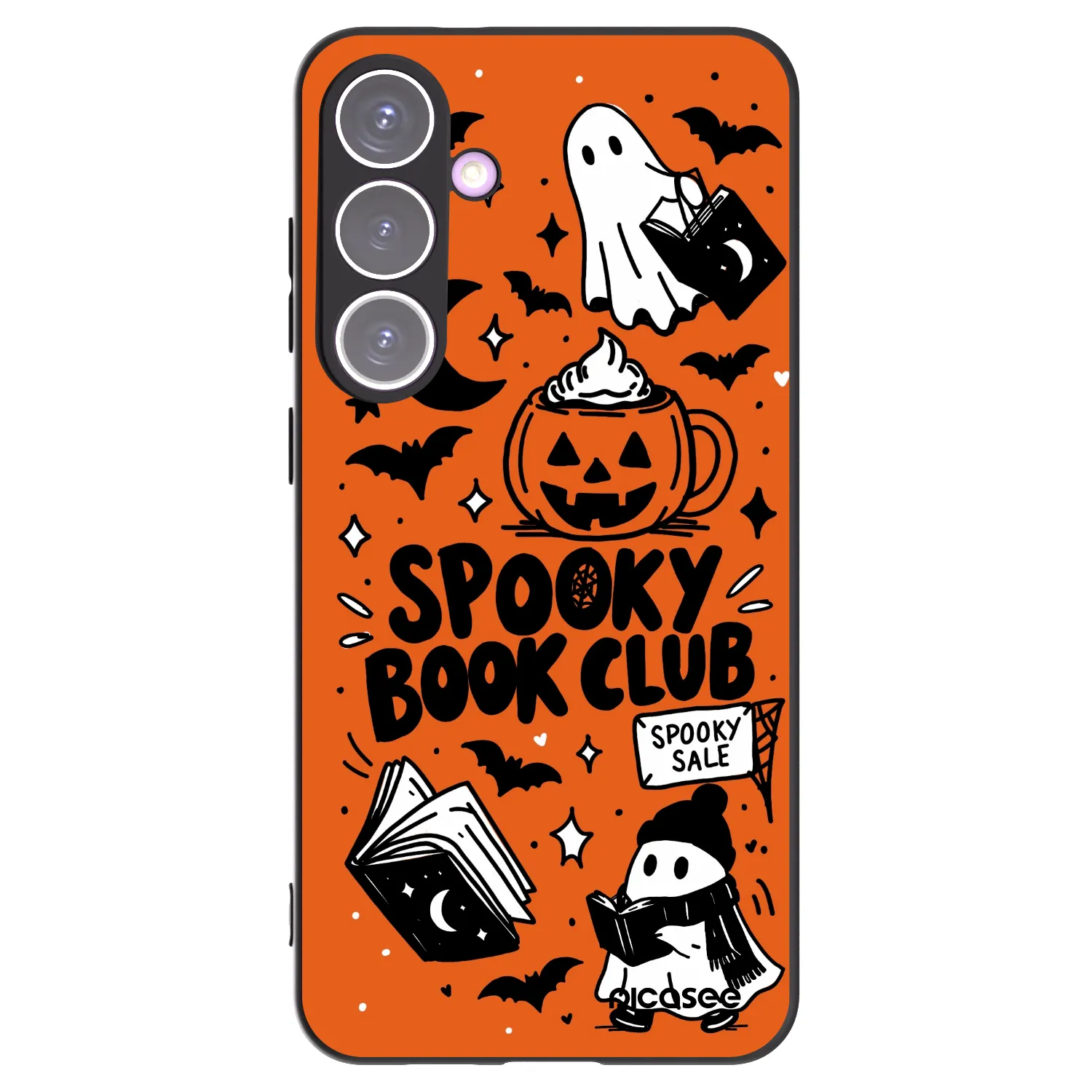 Picasee Μαύρη θήκη σιλικόνης για Samsung Galaxy S24+ S926B 5G - Spooky book club