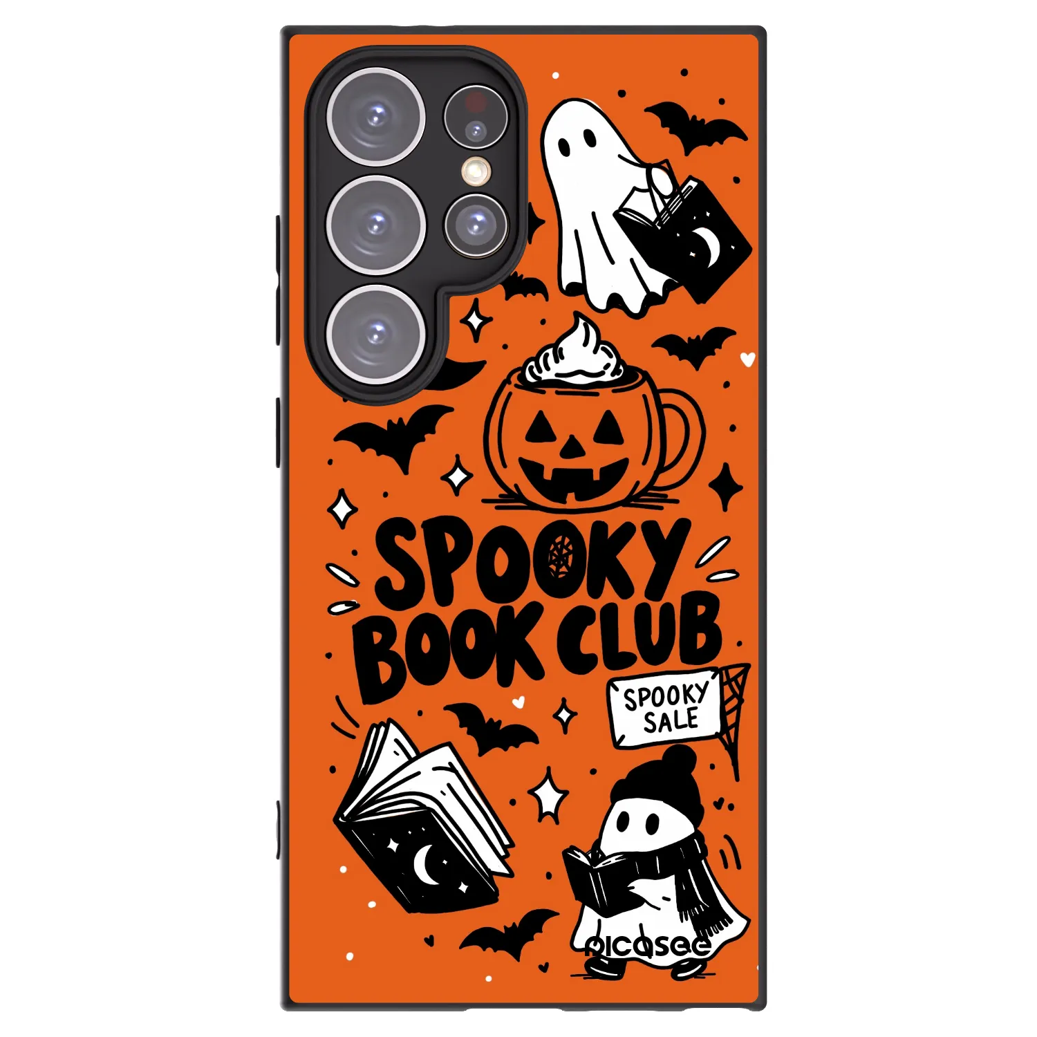 Picasee Μαύρη θήκη σιλικόνης για Samsung Galaxy S24 Ultra S928B 5G - Spooky book club