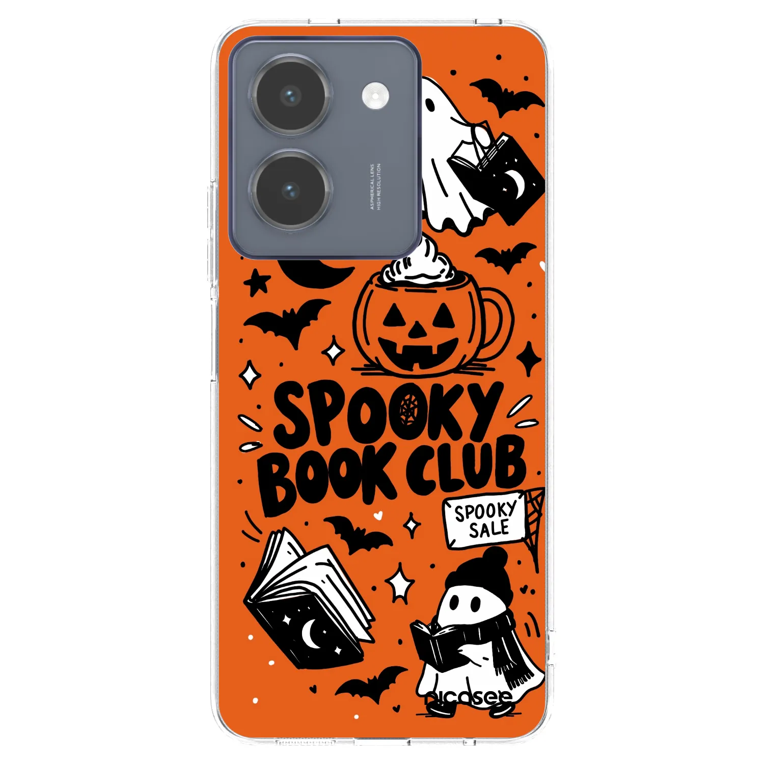 Picasee διαφανής θήκη σιλικόνης Vivo Y36 4G - Spooky book club