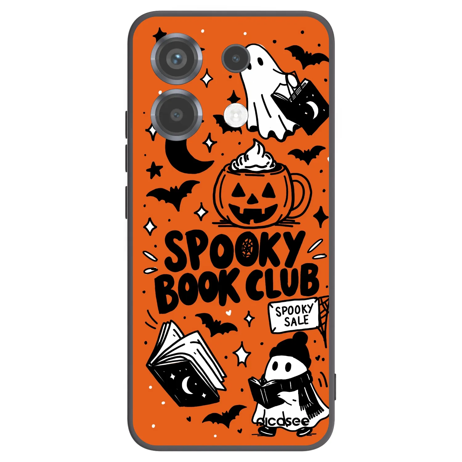 Picasee Μαύρη θήκη σιλικόνης για Xiaomi Poco X6 - Spooky book club