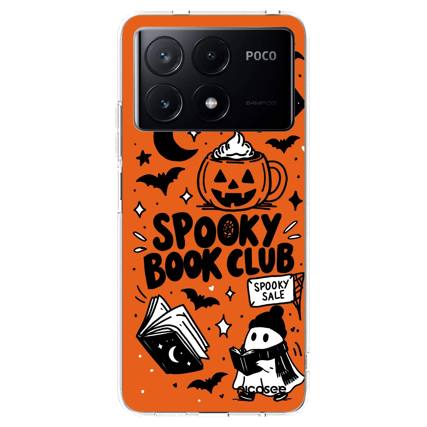 Picasee διαφανής θήκη σιλικόνης Xiaomi Poco X6 Pro - Spooky book club