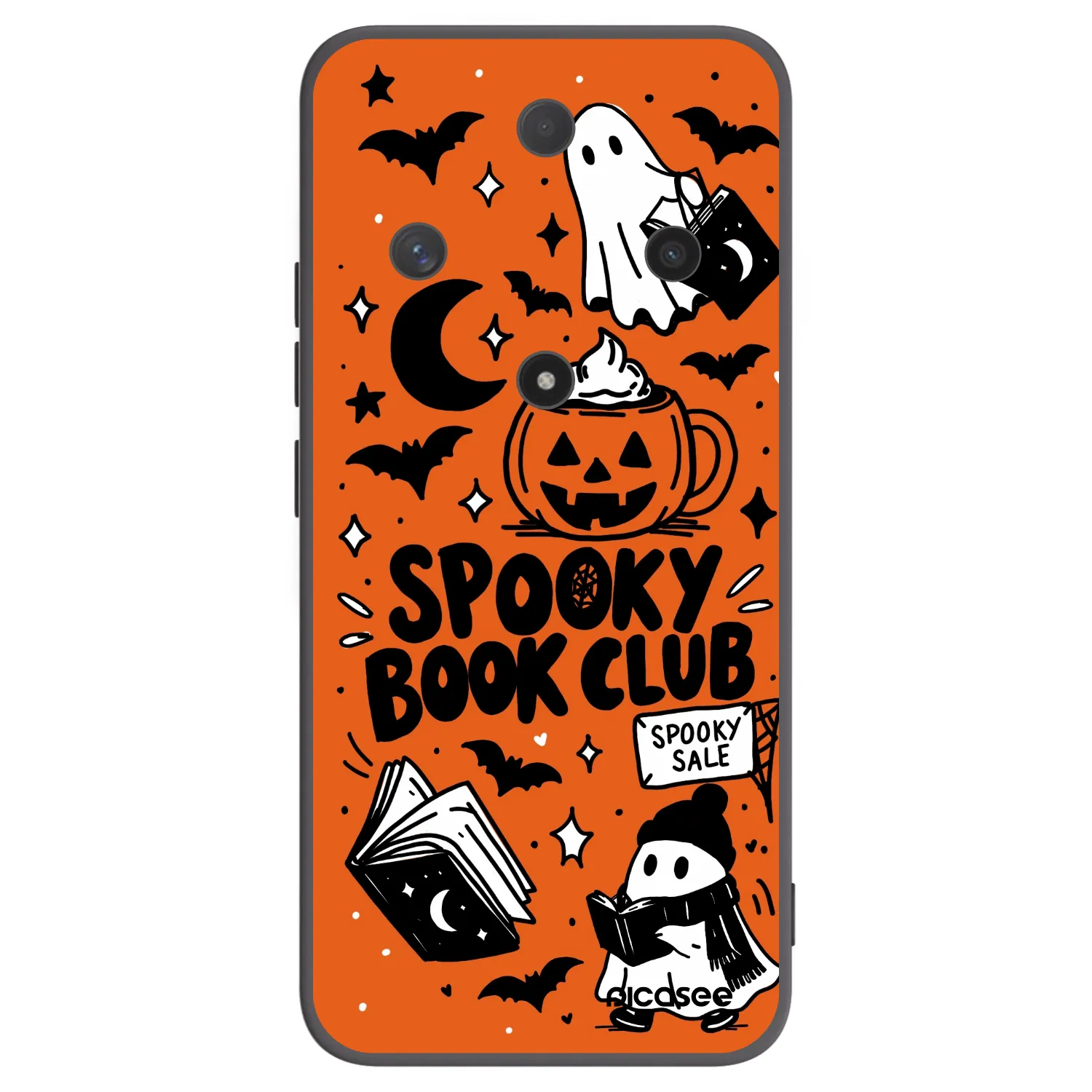 Picasee Μαύρη θήκη σιλικόνης για Honor Magic6 Lite 5G - Spooky book club