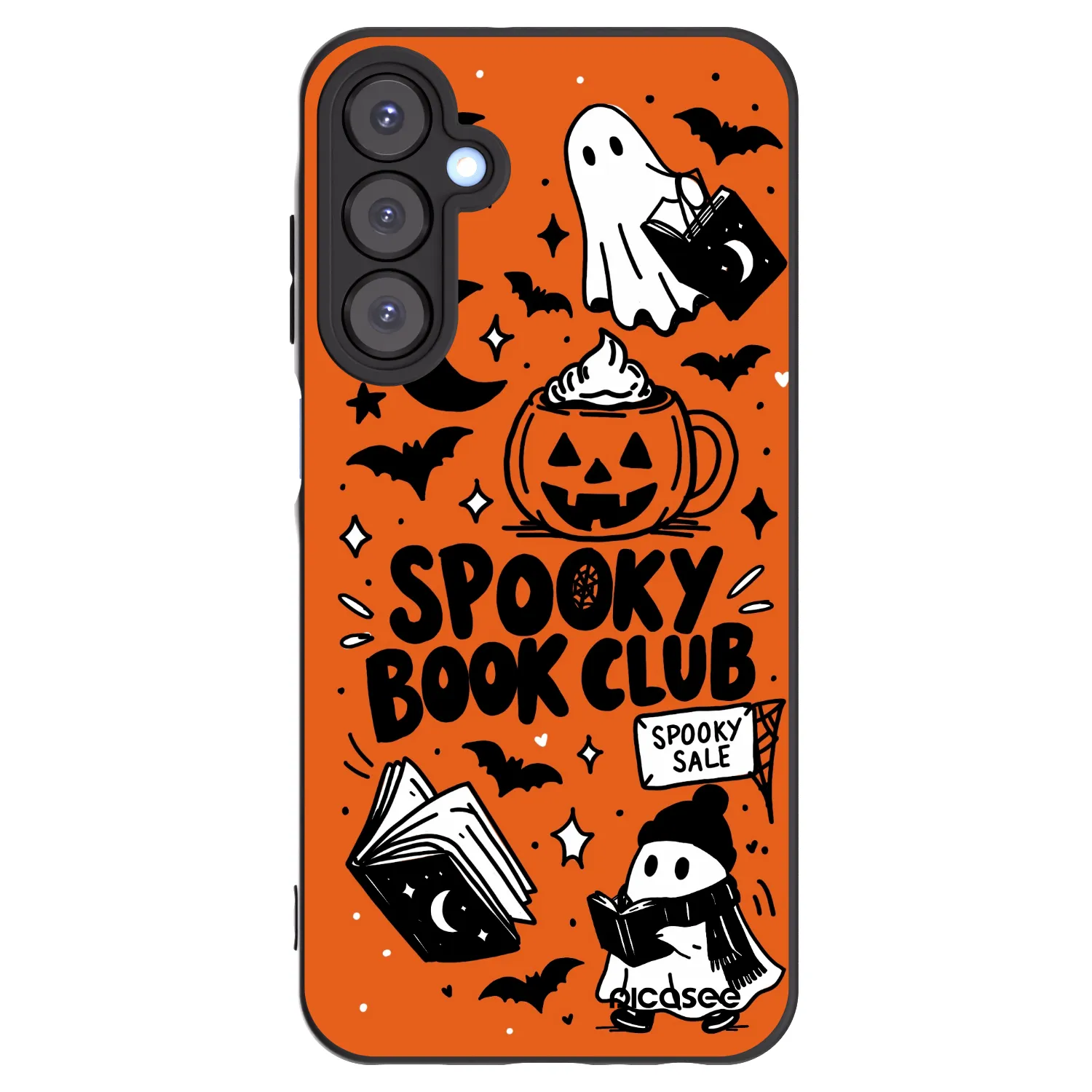 Picasee Μαύρη θήκη σιλικόνης για Samsung Galaxy A25 A256B 5G - Spooky book club