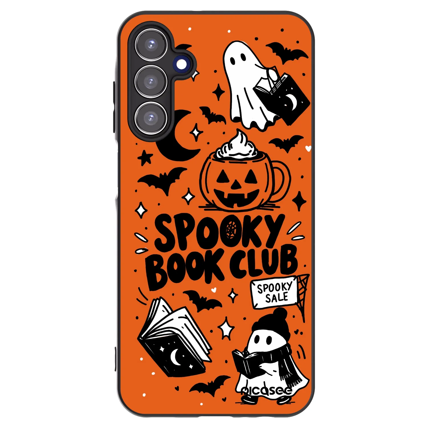Picasee Μαύρη θήκη σιλικόνης για Samsung Galaxy A15 A156B 5G - Spooky book club