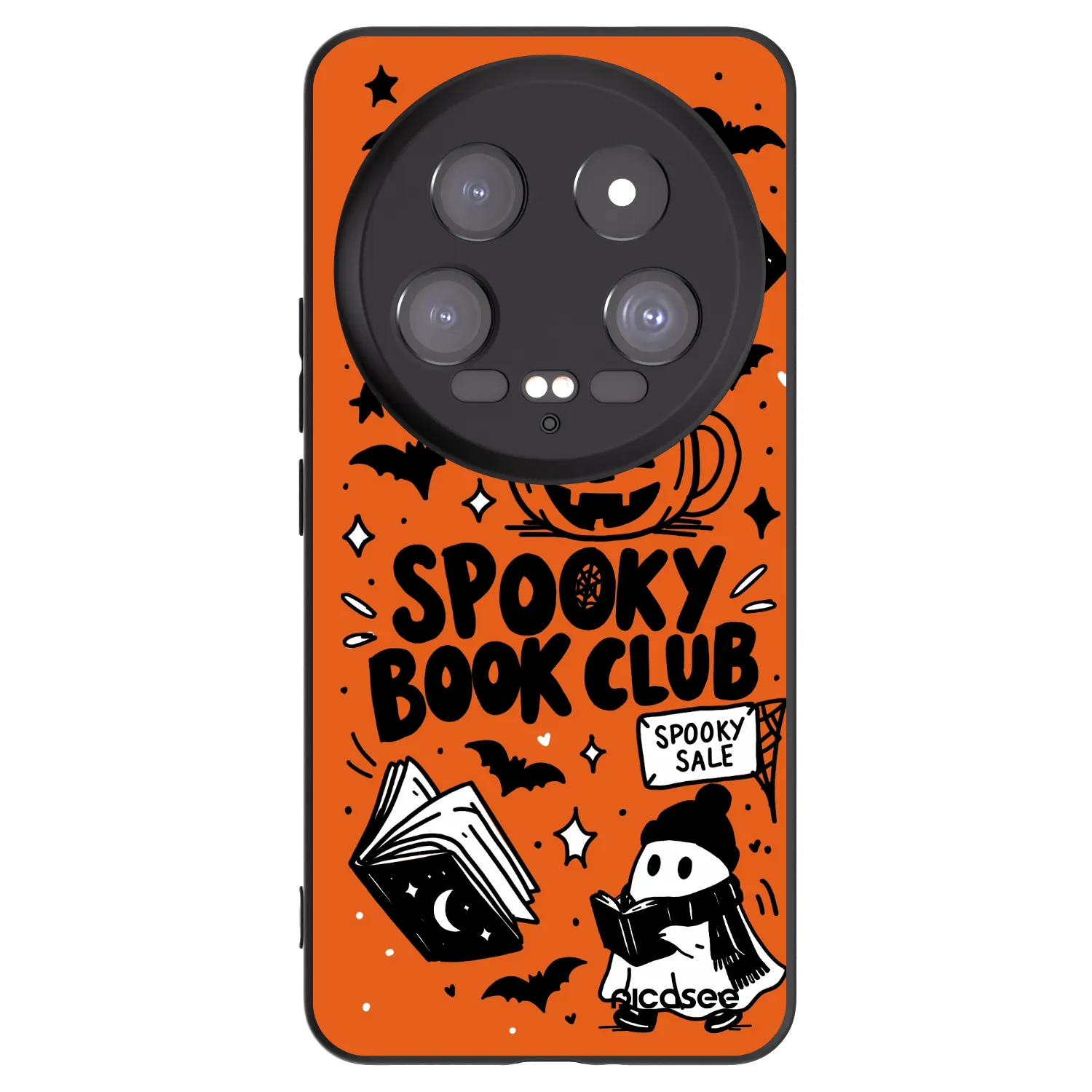 Picasee Μαύρη θήκη σιλικόνης για Xiaomi 14 Ultra - Spooky book club