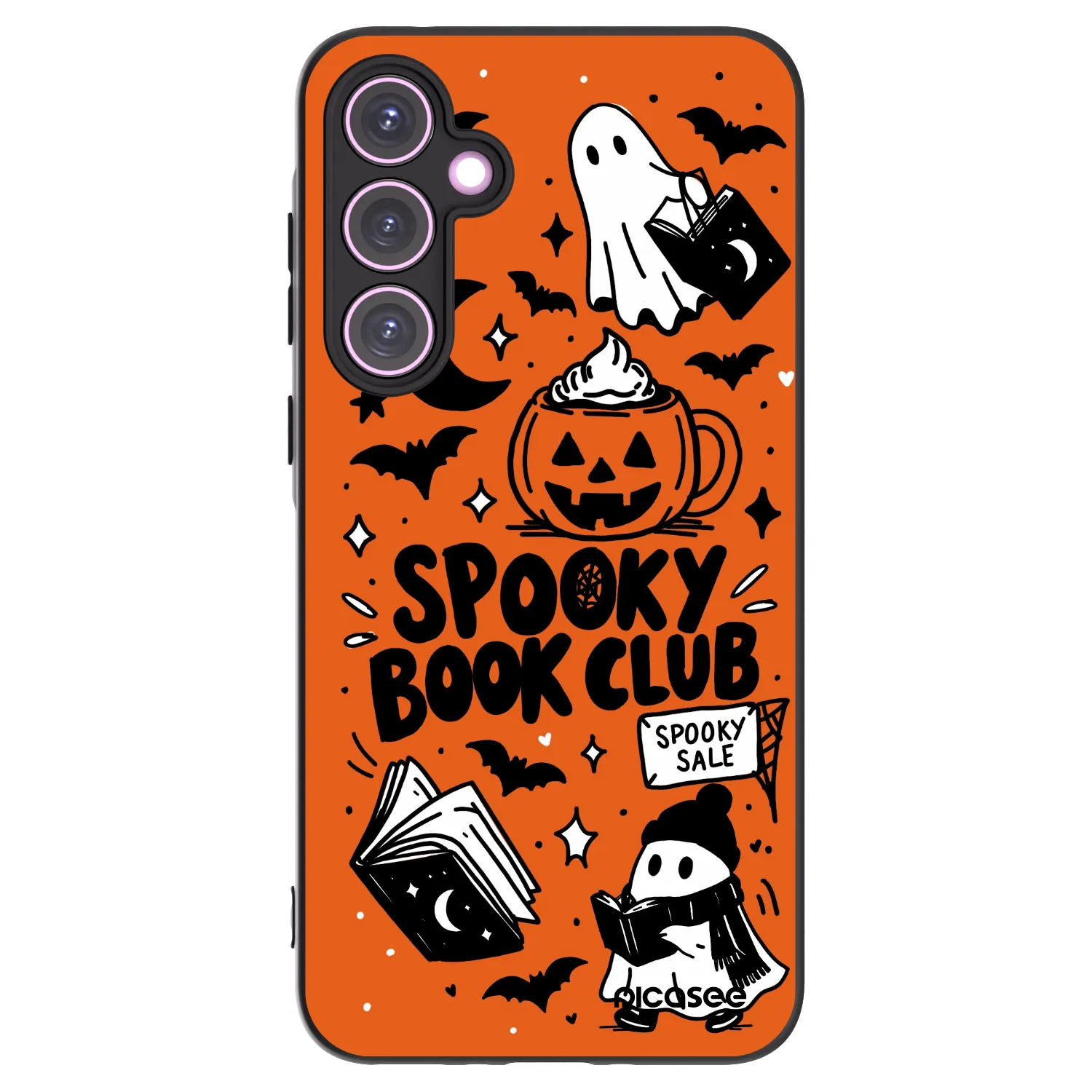 Picasee Μαύρη θήκη σιλικόνης για Samsung Galaxy A35 5G A356B - Spooky book club