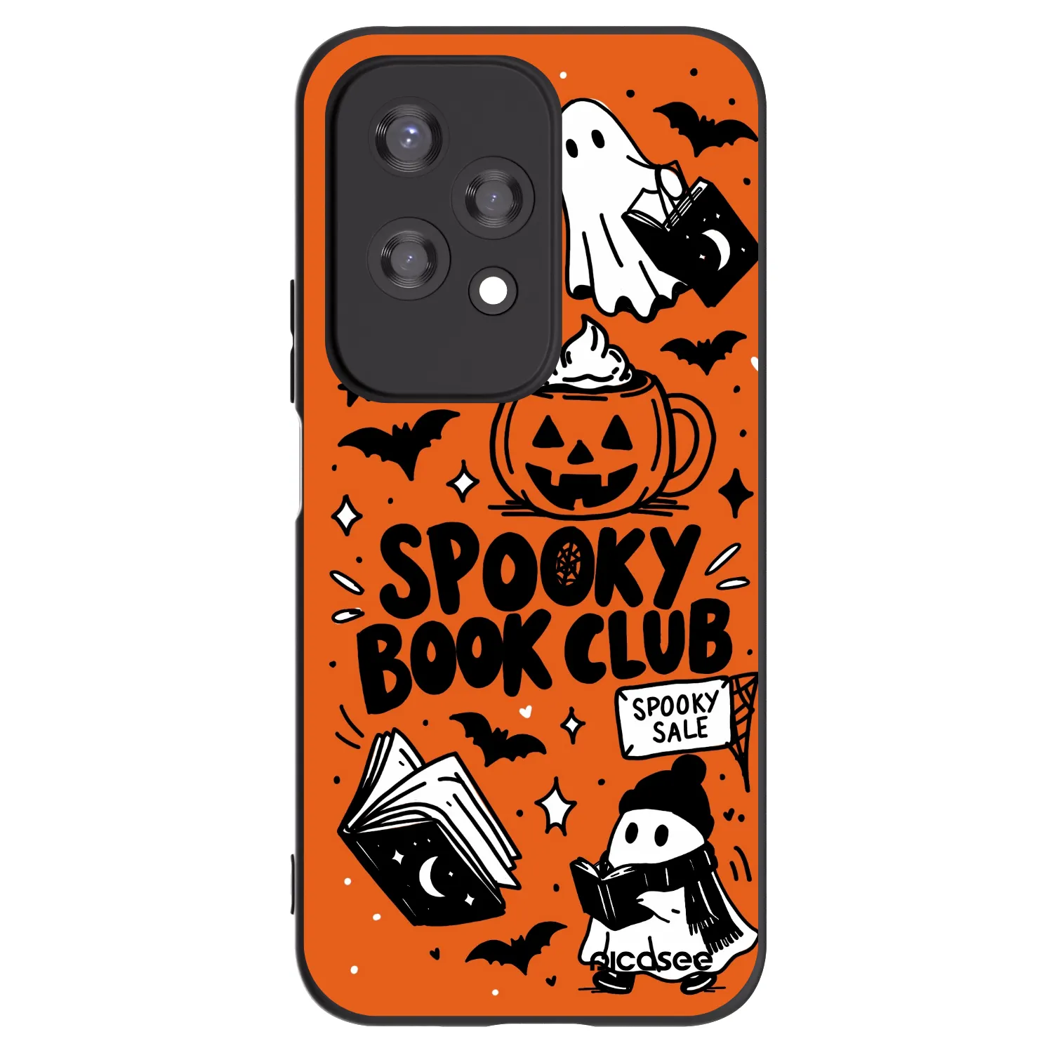 Picasee Μαύρη θήκη σιλικόνης για Honor 200 Lite - Spooky book club