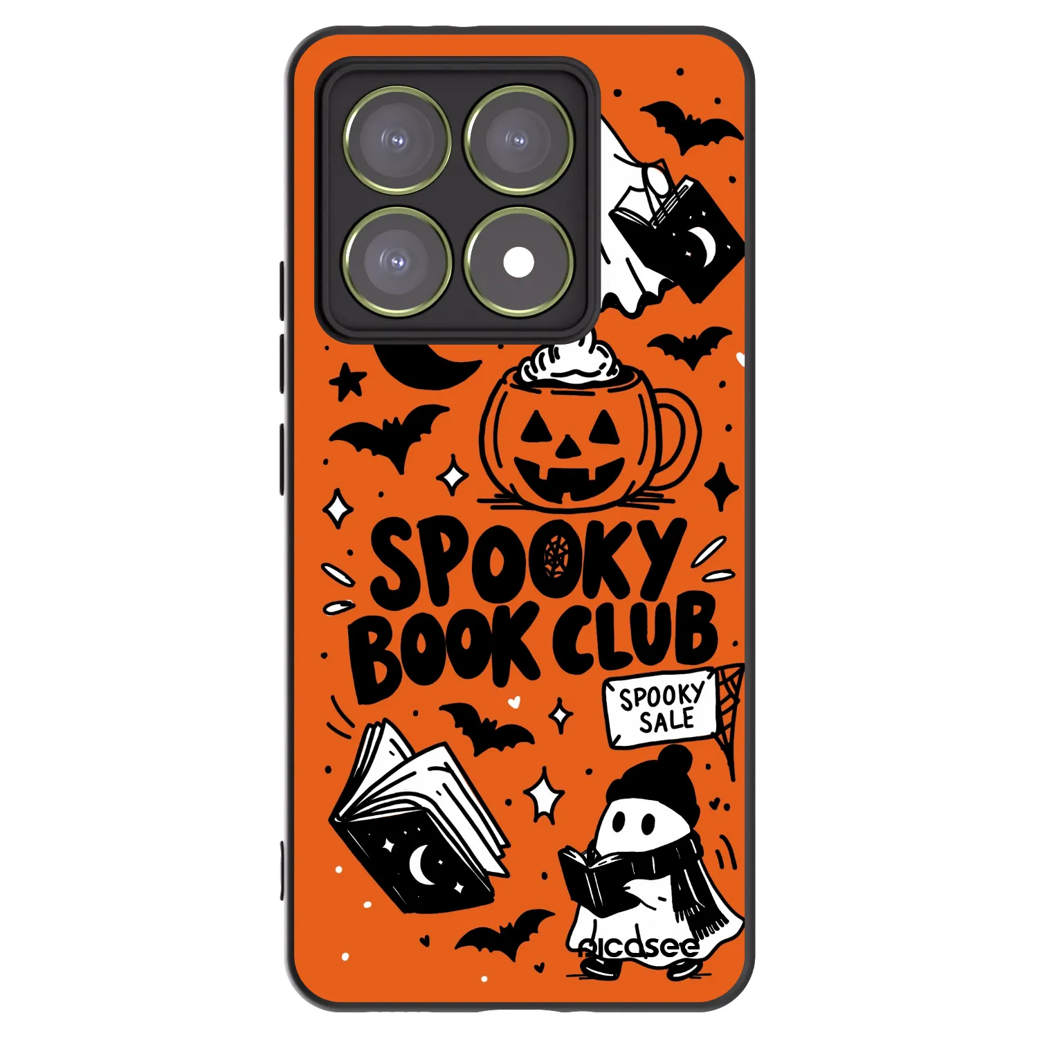 Picasee Μαύρη θήκη σιλικόνης για Xiaomi 14T - Spooky book club
