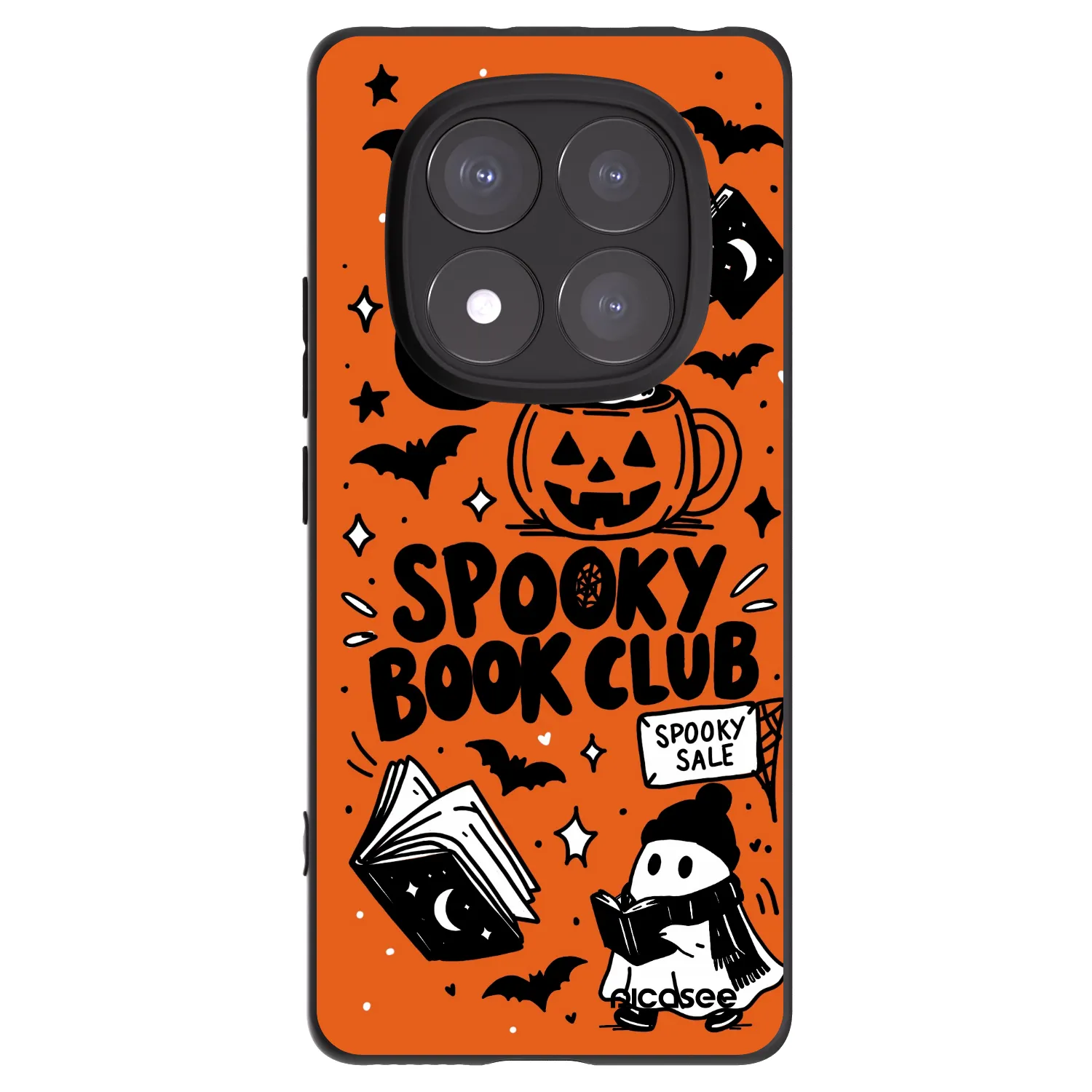 Picasee Μαύρη θήκη σιλικόνης για Xiaomi Redmi Note 14 Pro 5G - Spooky book club