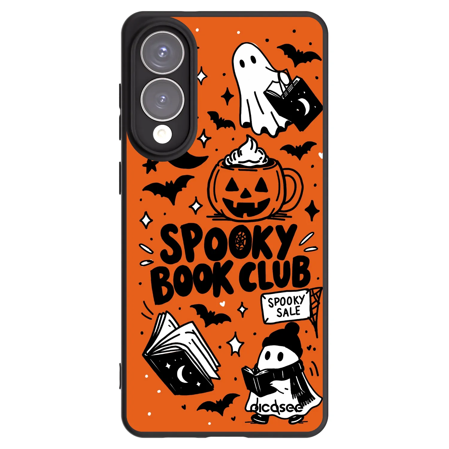 Picasee Μαύρη θήκη σιλικόνης για Samsung Galaxy S25 Edge 5G - Spooky book club