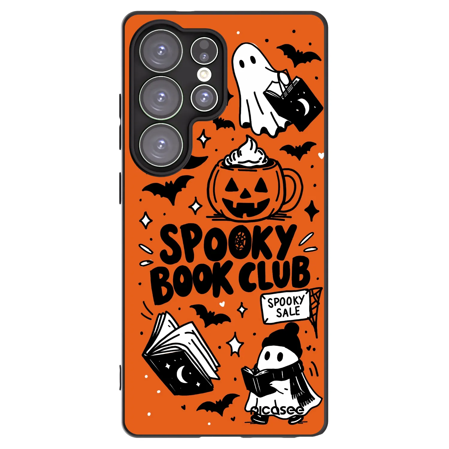 Picasee Μαύρη θήκη σιλικόνης για Samsung Galaxy S25 Ultra 5G - Spooky book club