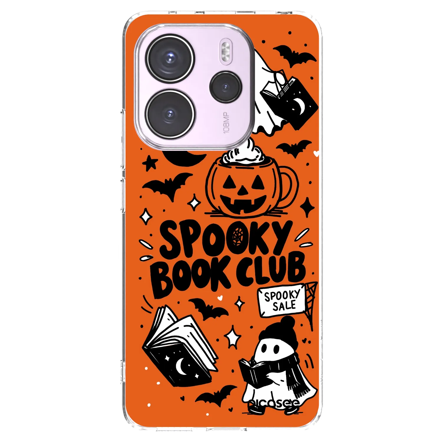 Picasee διαφανής θήκη σιλικόνης Xiaomi Redmi Note 14 4G - Spooky book club