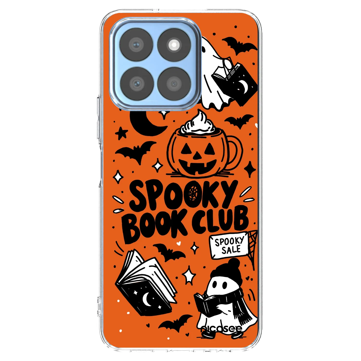 Picasee διαφανής θήκη σιλικόνης Honor X8c - Spooky book club