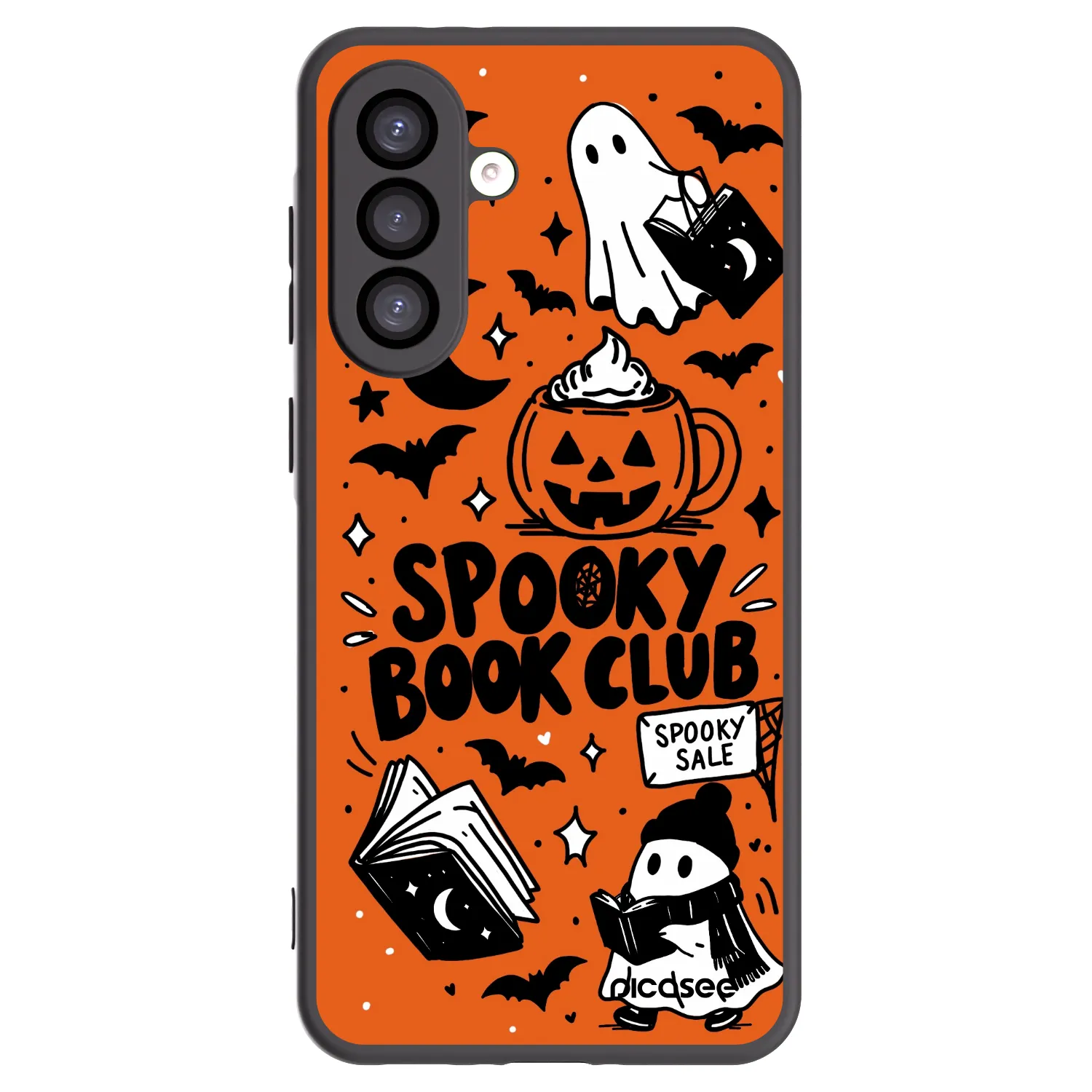 Picasee Μαύρη θήκη σιλικόνης για Samsung Galaxy A26 5G A266B - Spooky book club