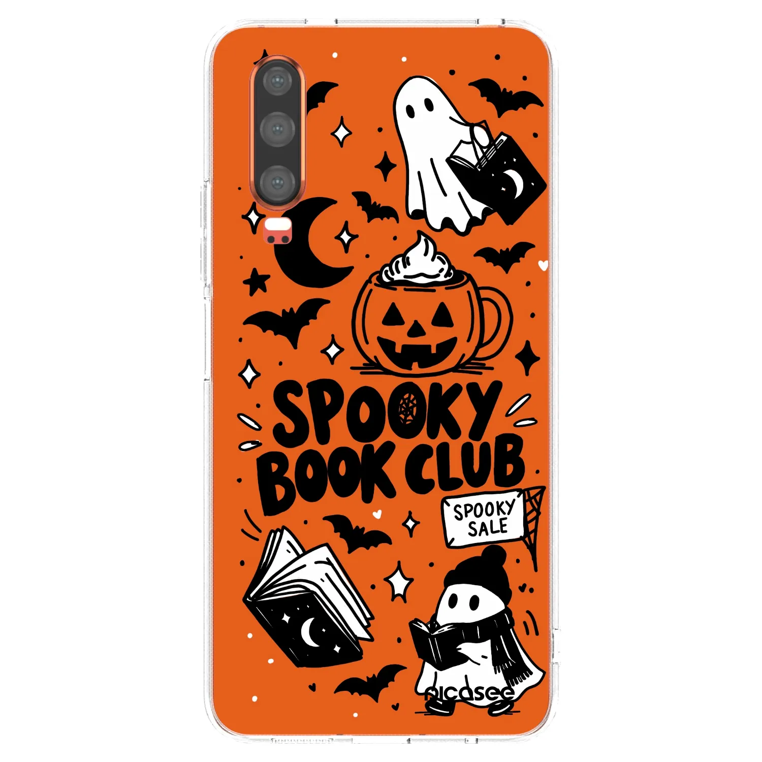 Picasee διαφανής θήκη σιλικόνης Huawei P30 - Spooky book club