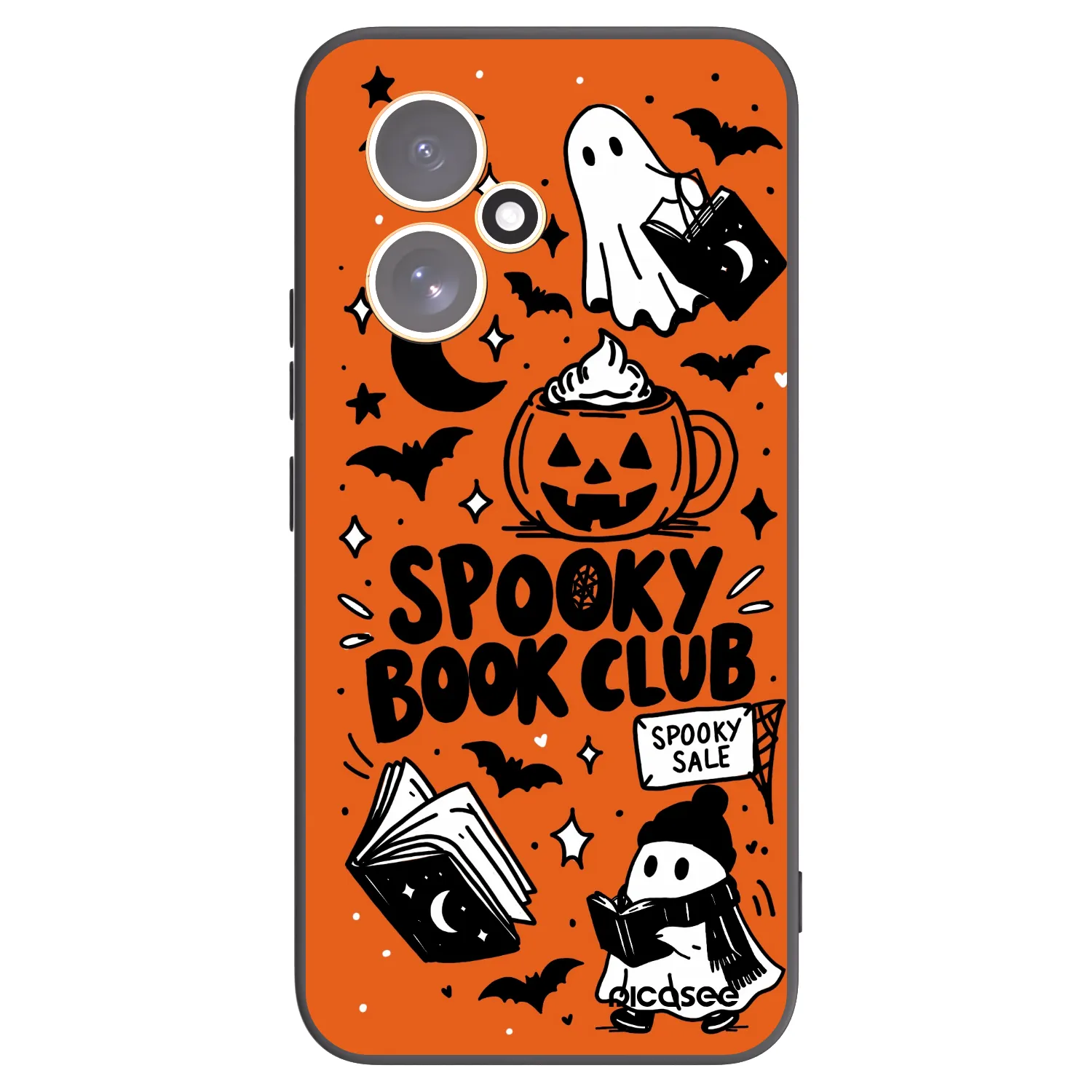 Picasee Μαύρη θήκη σιλικόνης για Honor 400 5G - Spooky book club