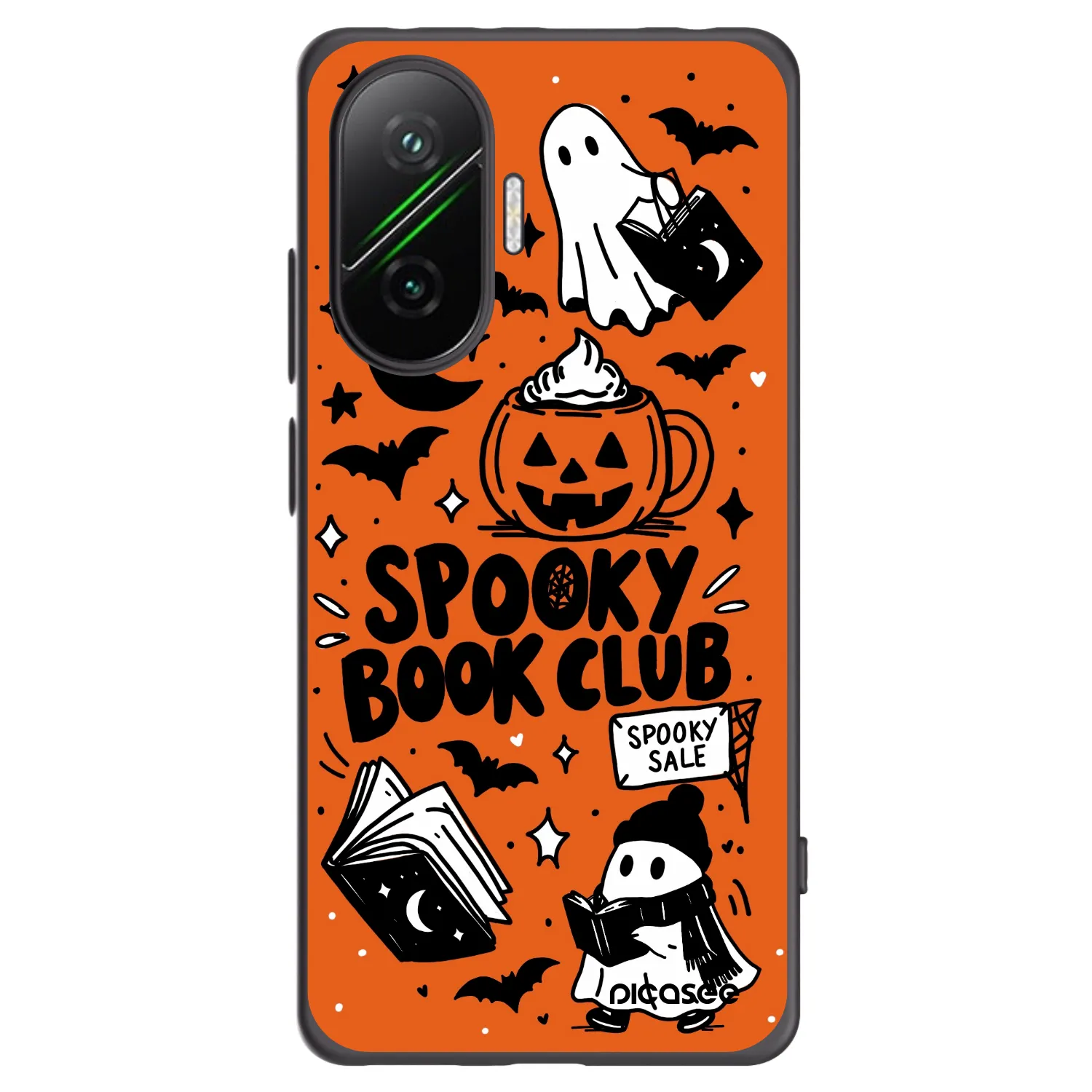 Picasee Μαύρη θήκη σιλικόνης για Xiaomi Poco F7 5G - Spooky book club