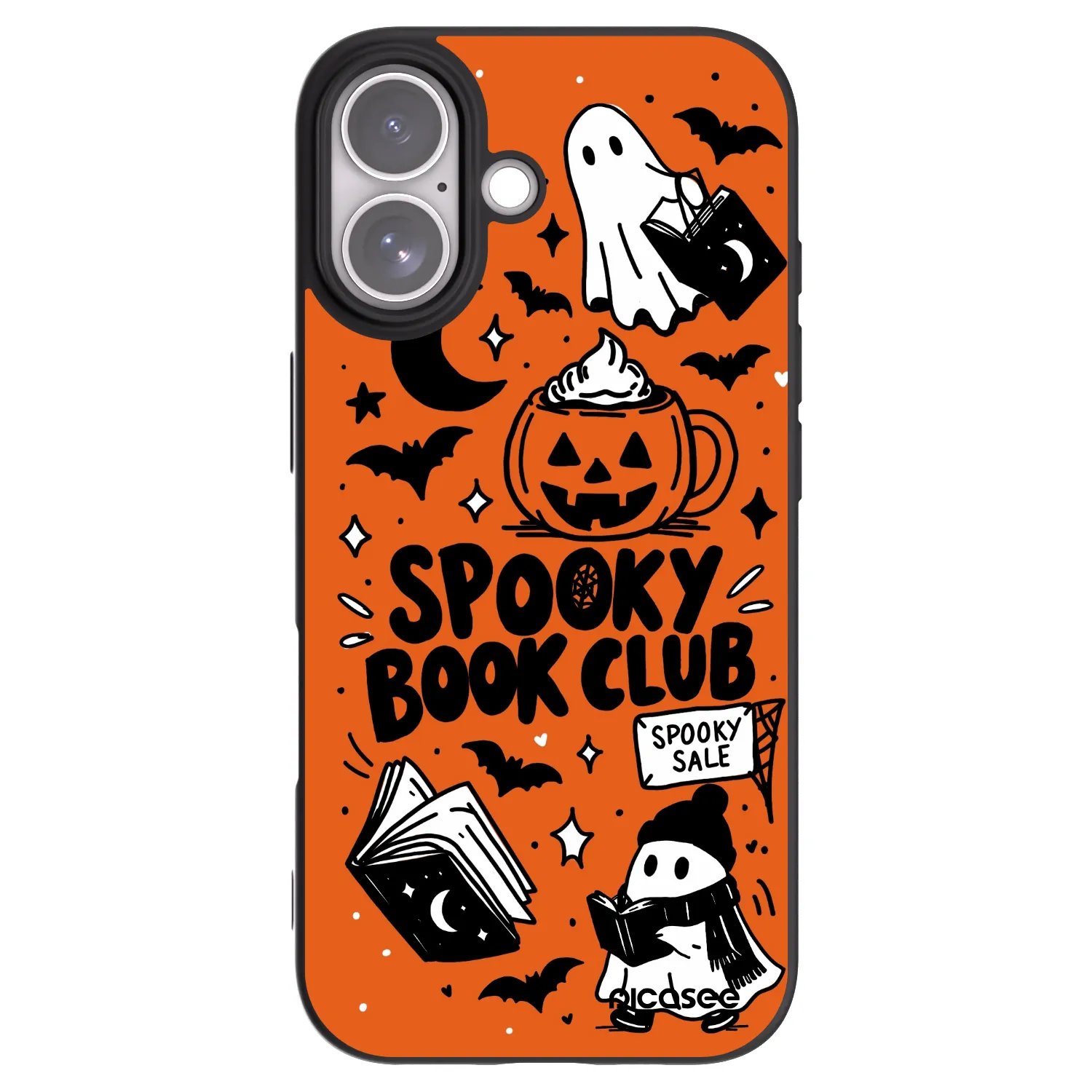 Picasee Μαύρη θήκη σιλικόνης για Apple iPhone 17 - Spooky book club