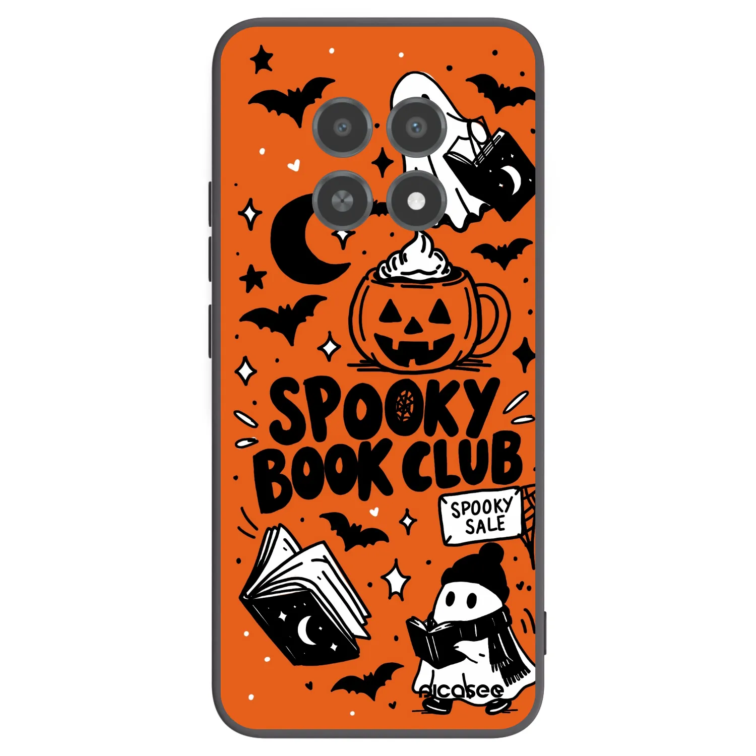 Picasee Μαύρη θήκη σιλικόνης για Realme 12X - Spooky book club