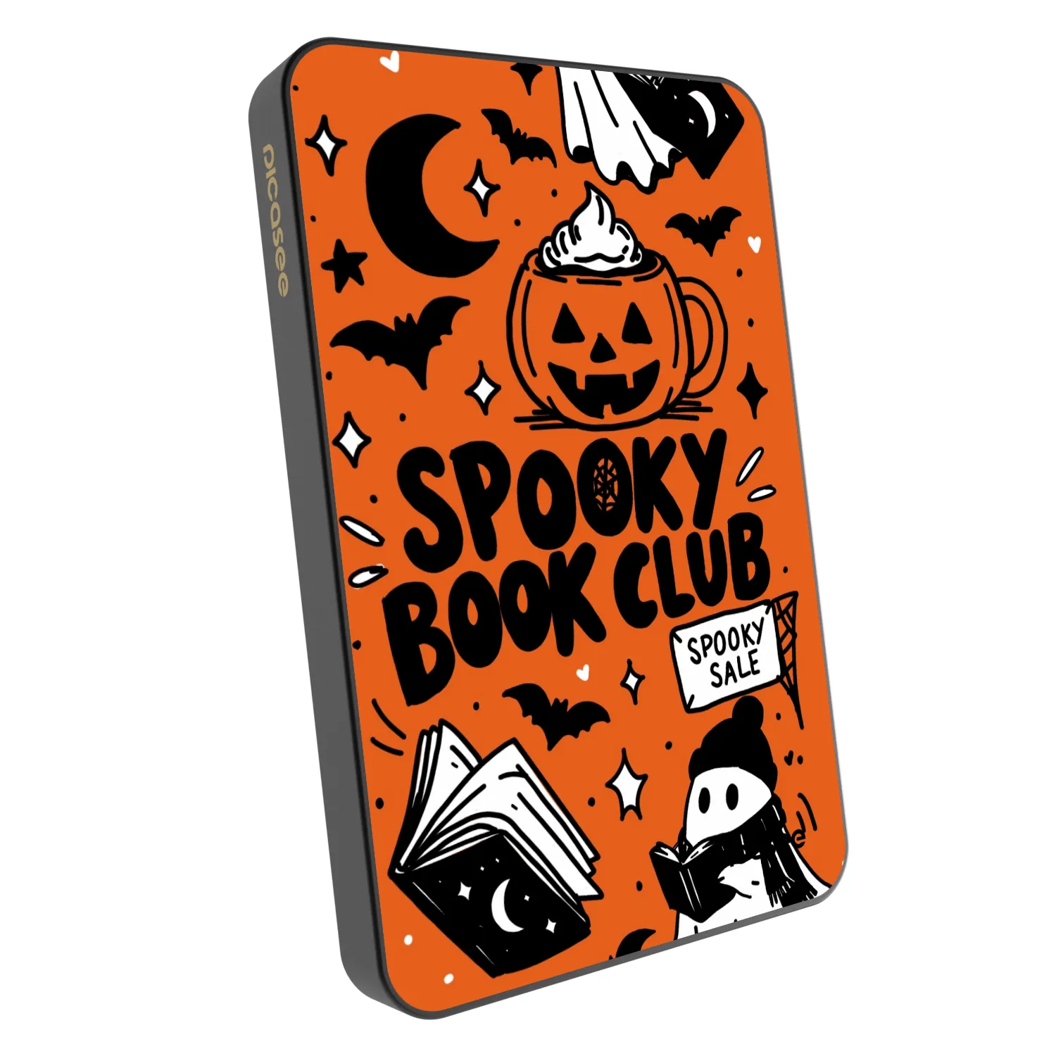 Picasee Powerbank με MagSafe 5 000 mAh Γκρί - Spooky book club