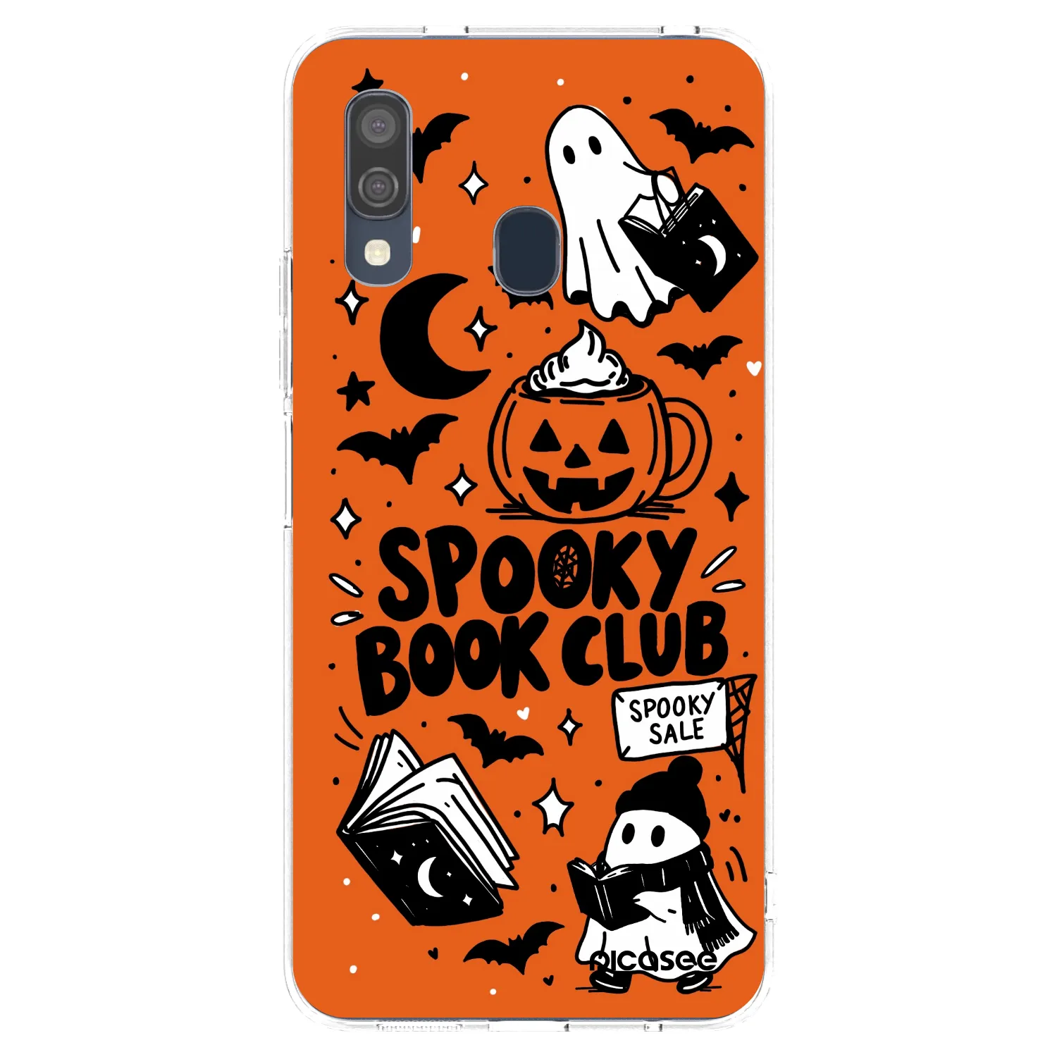 Picasee διαφανής θήκη σιλικόνης Samsung Galaxy A40 A405F - Spooky book club