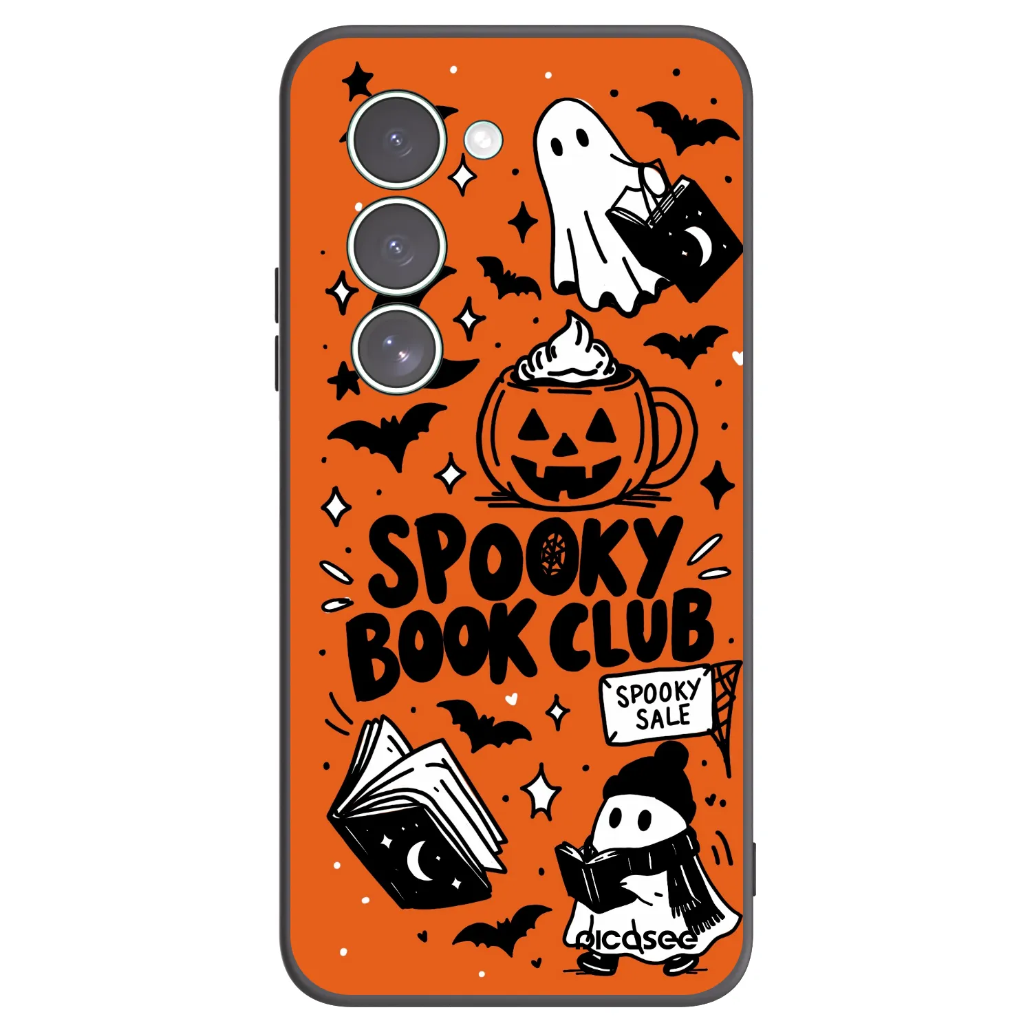Picasee Μαύρη θήκη σιλικόνης για Xiaomi Redmi 15 5G - Spooky book club