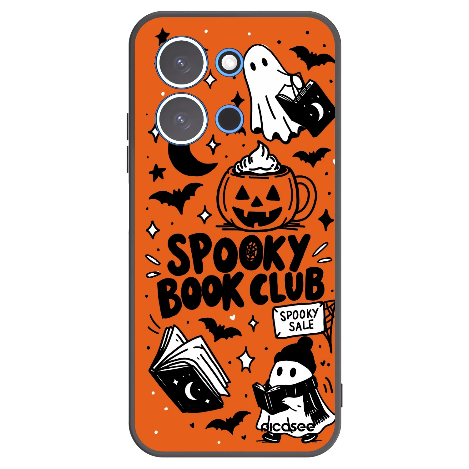 Picasee Μαύρη θήκη σιλικόνης για Xiaomi Redmi 15C 4G - Spooky book club