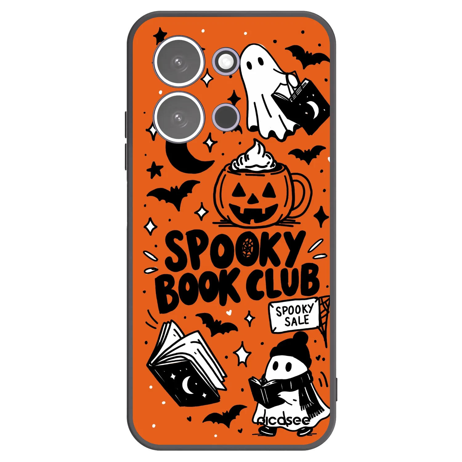 Picasee Μαύρη θήκη σιλικόνης για Xiaomi Redmi 15C 5G - Spooky book club