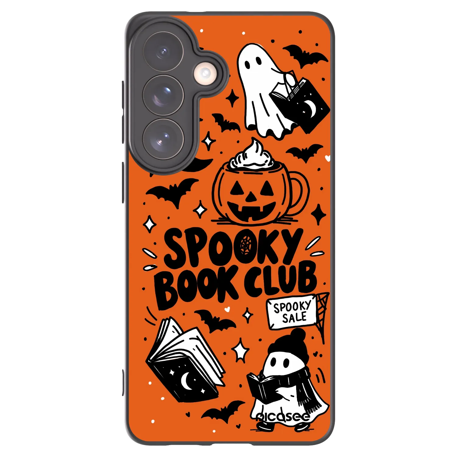 Picasee Μαύρη θήκη σιλικόνης για Samsung Galaxy S26+ - Spooky book club