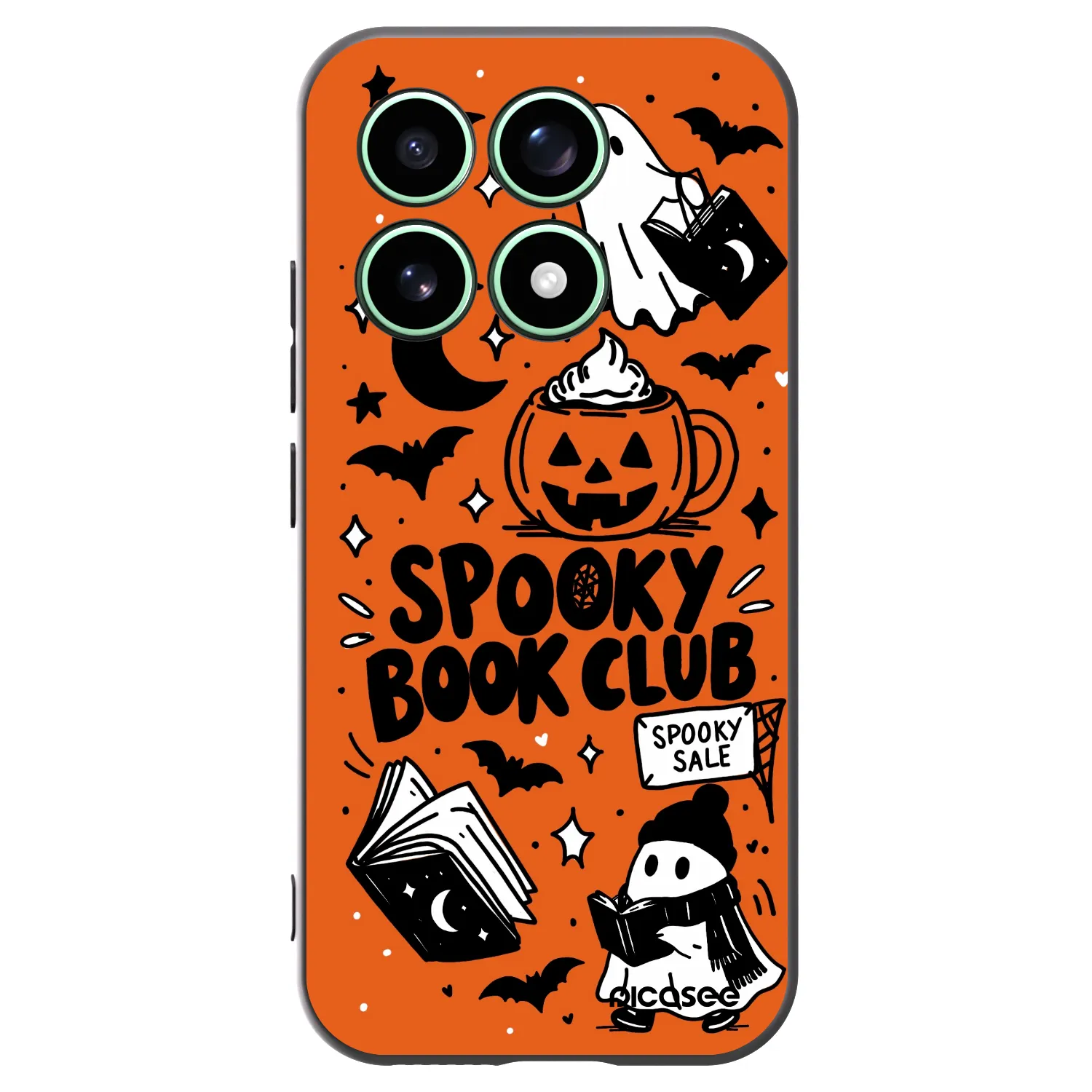 Picasee Μαύρη θήκη σιλικόνης για Xiaomi 17 - Spooky book club